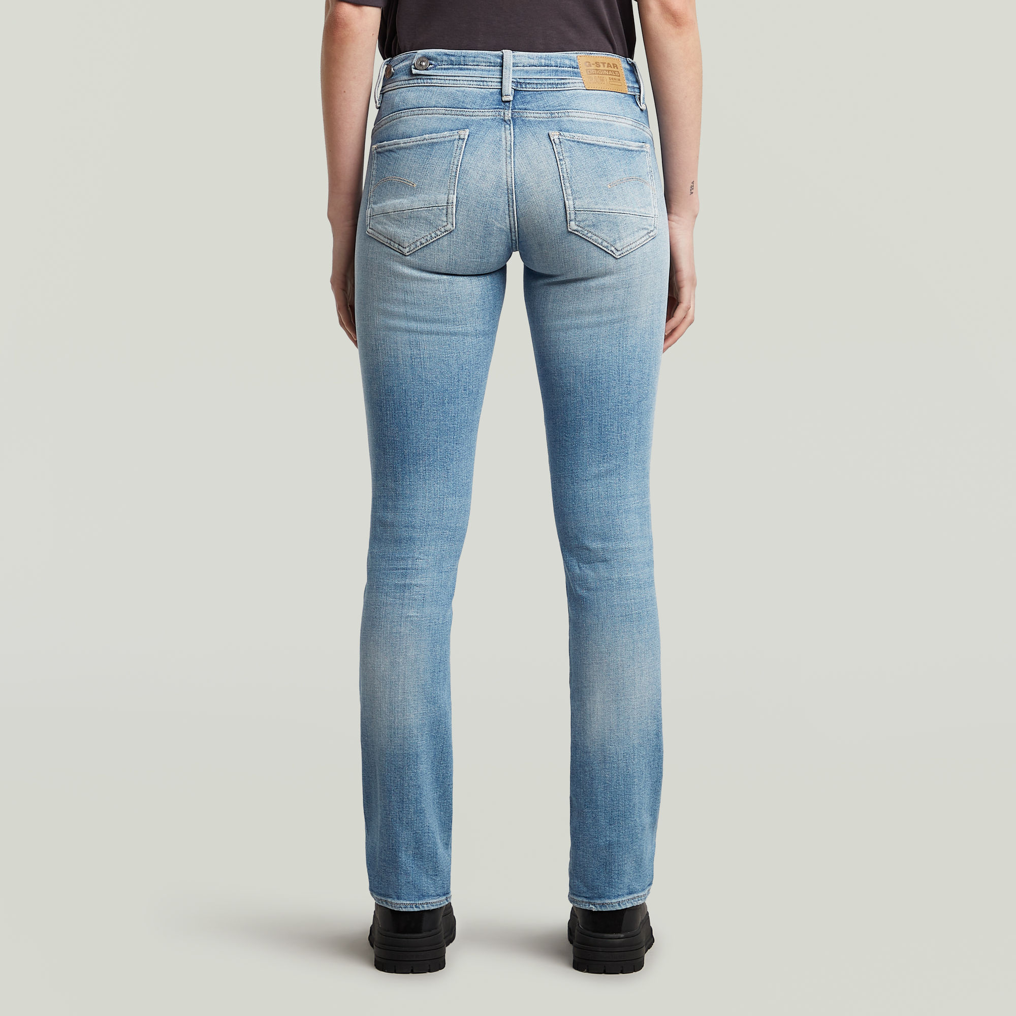 G-Star RAW Midge Slim Straight Jeans Lichtblauw Dames