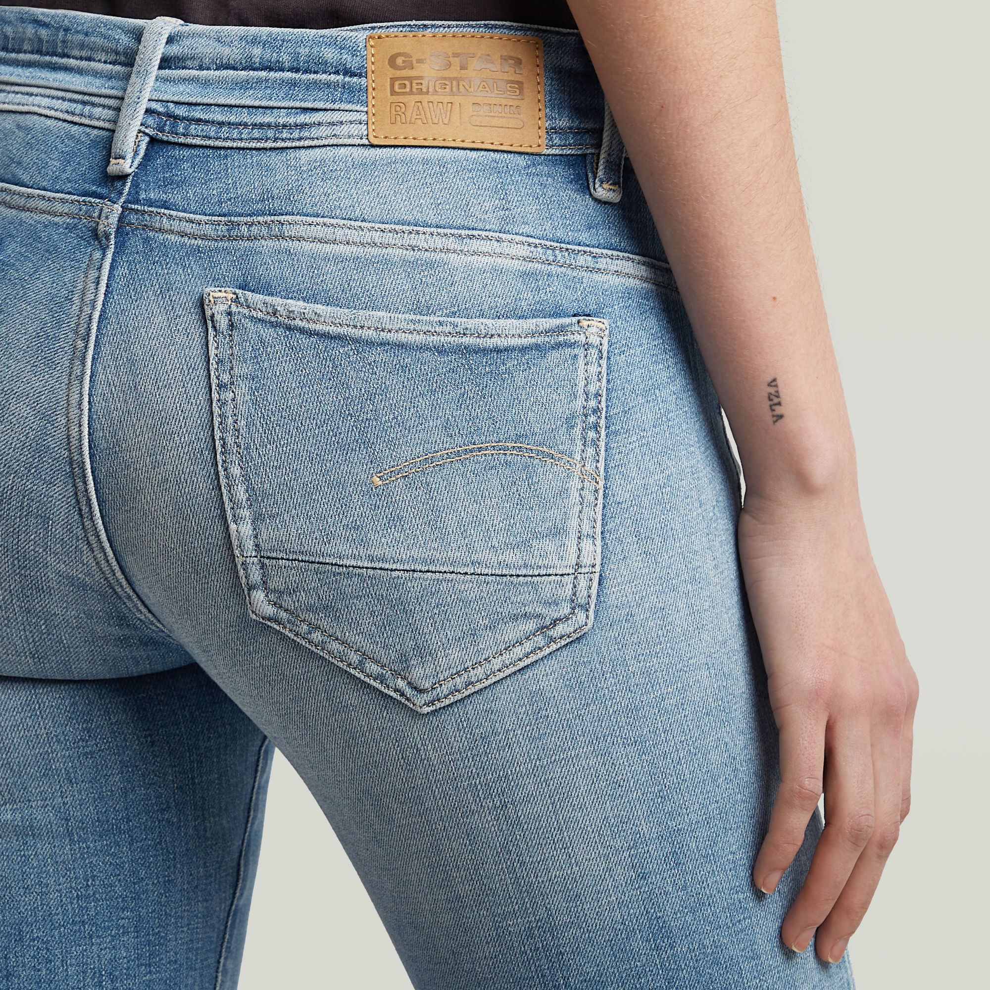 G-Star RAW Midge Slim Straight Jeans Lichtblauw Dames