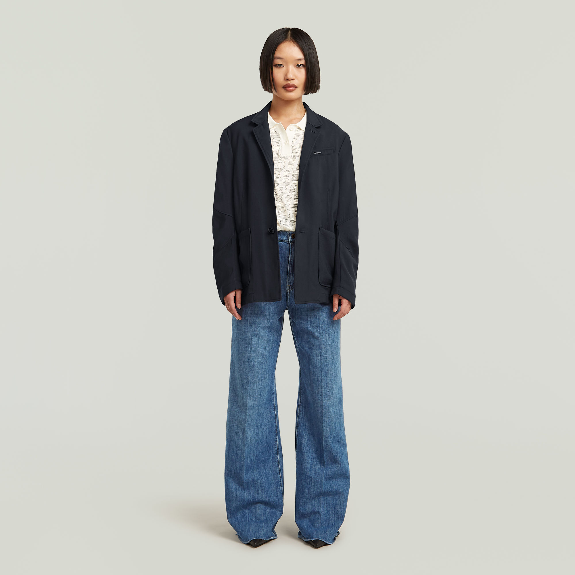G-Star RAW 3D Boyfriend Blazer Donkerblauw Dames