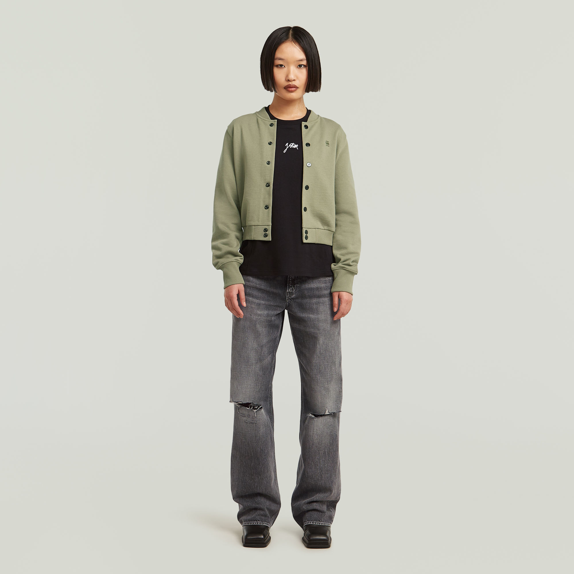 G-Star RAW Bomber Sweater Groen Dames