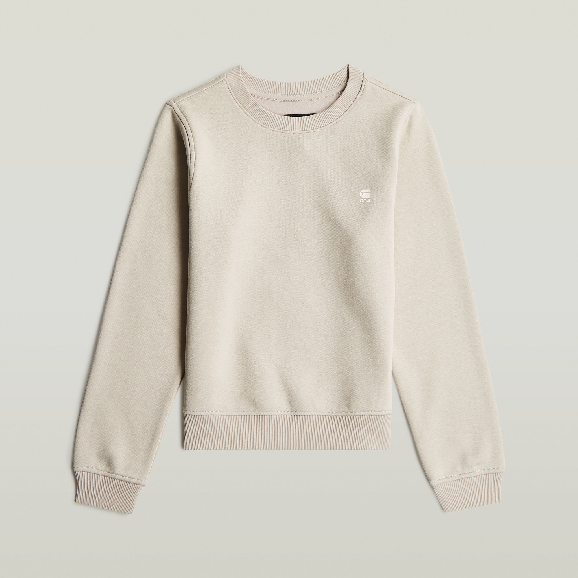 G-Star RAW Logo Crew Sweater Beige Dames