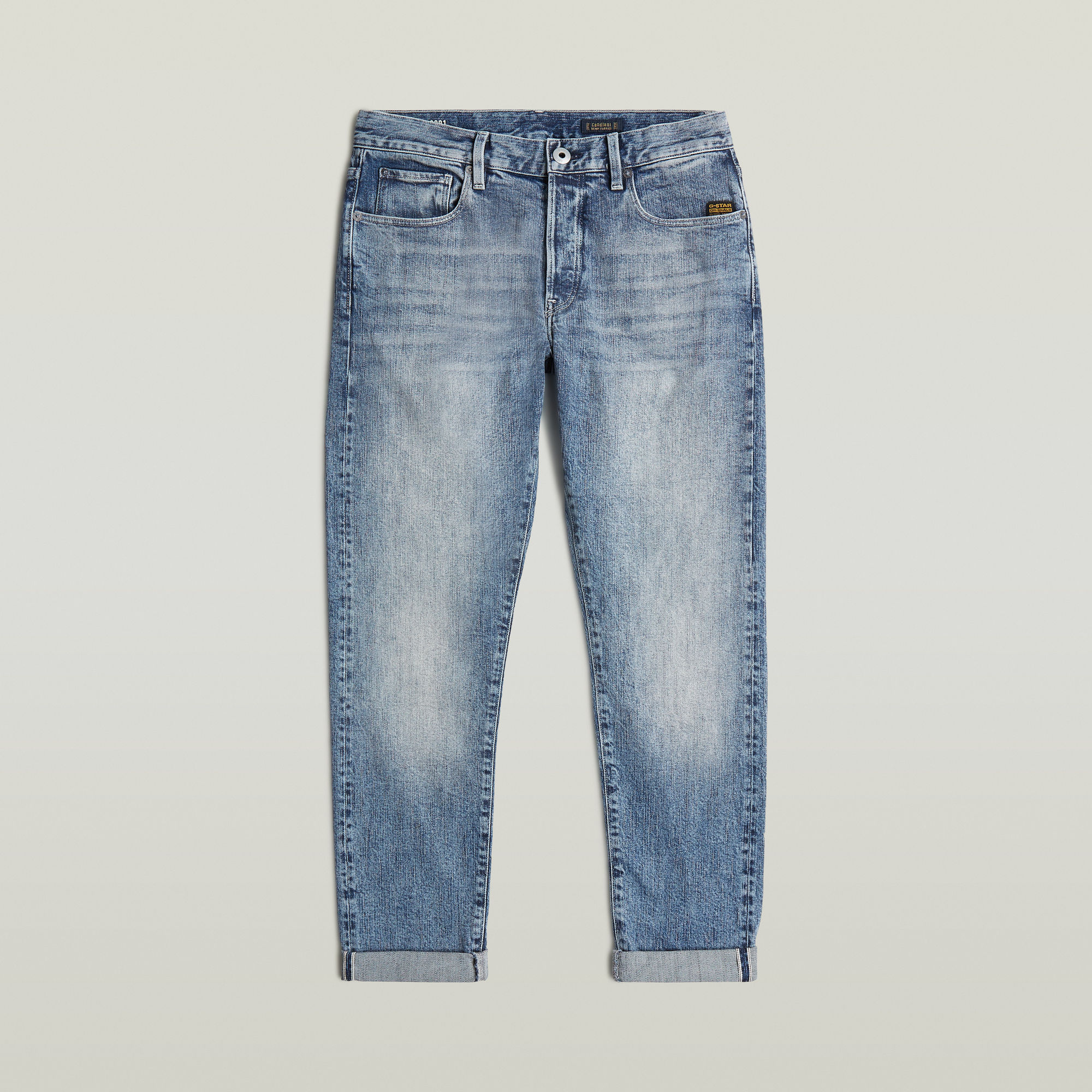 Thumbnail - 3301 Slim Selvedge Jeans - Hellblau - Herren