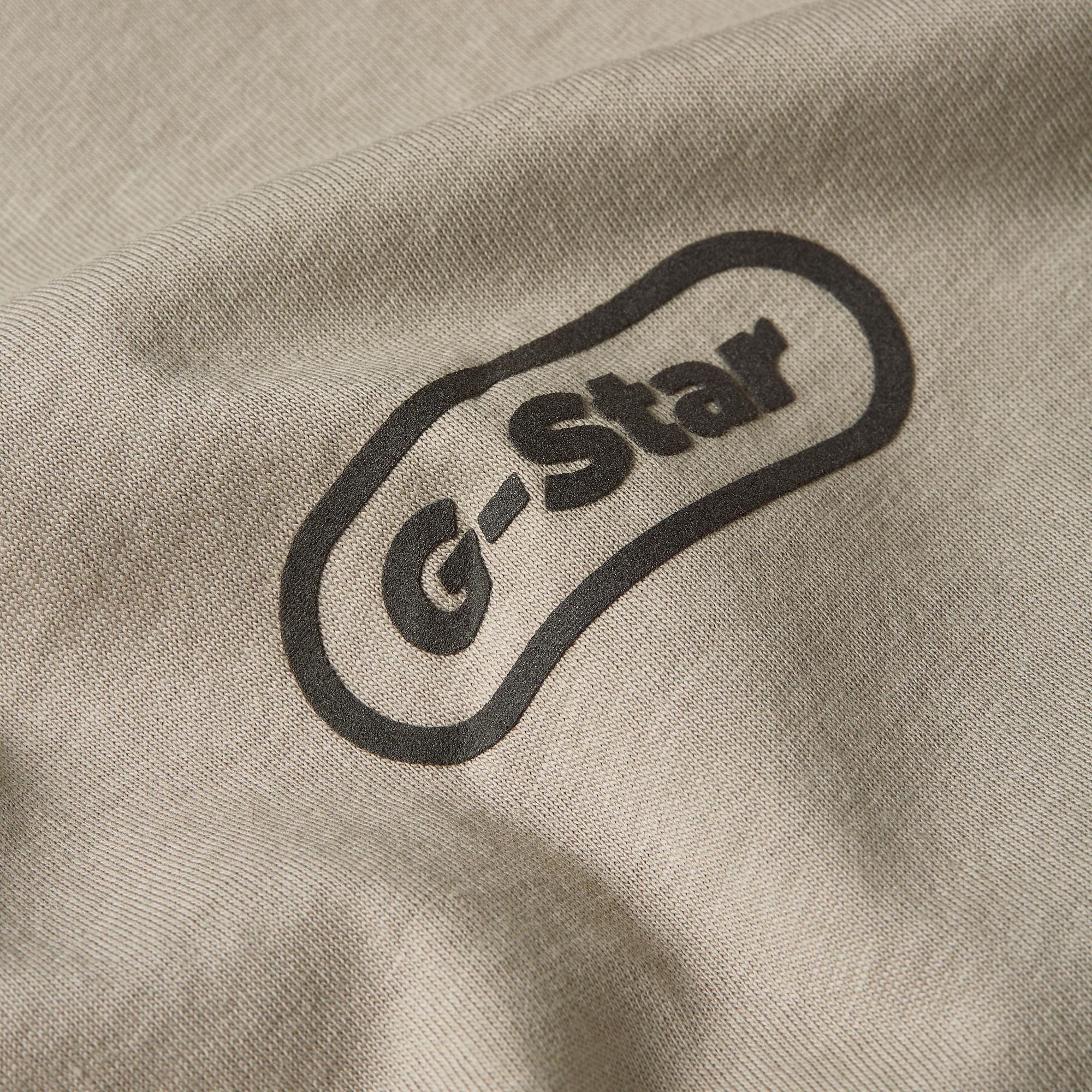 G-Star RAW Center Chest Logo T-Shirt Beige Heren