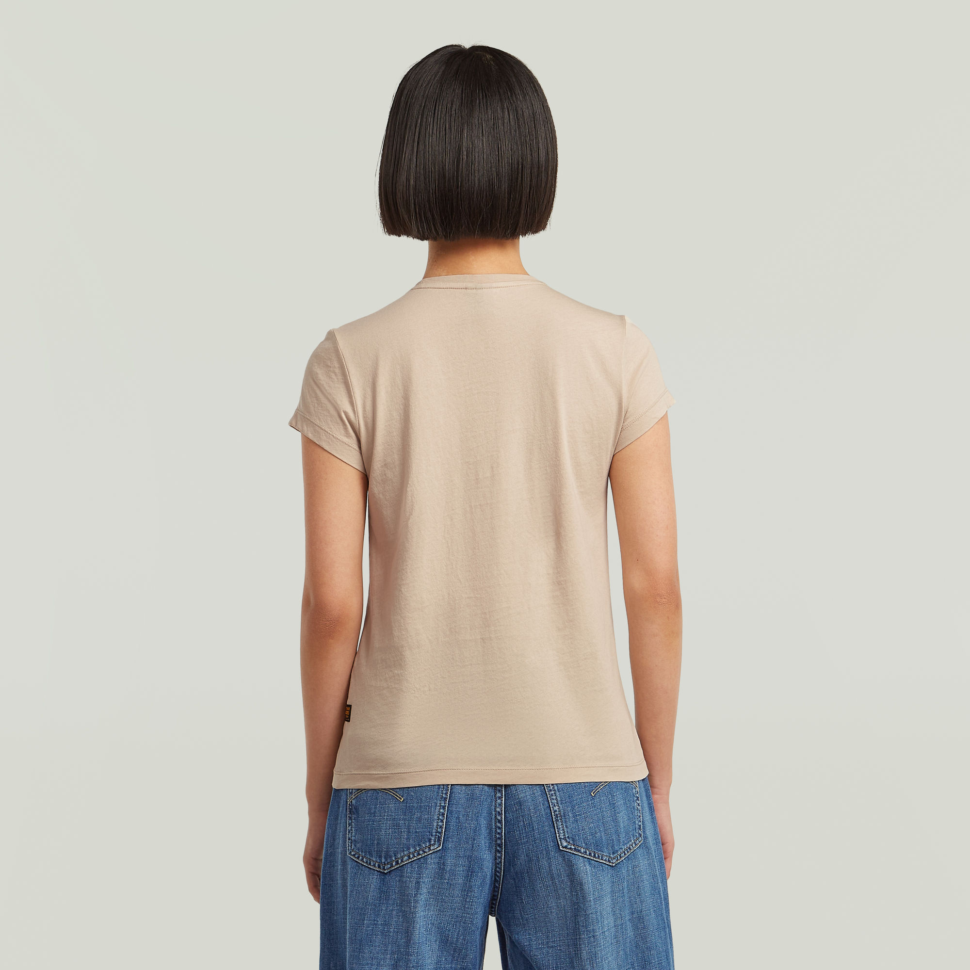 G-Star RAW Eyben Slim 2.0 V-Hals Top Beige Dames