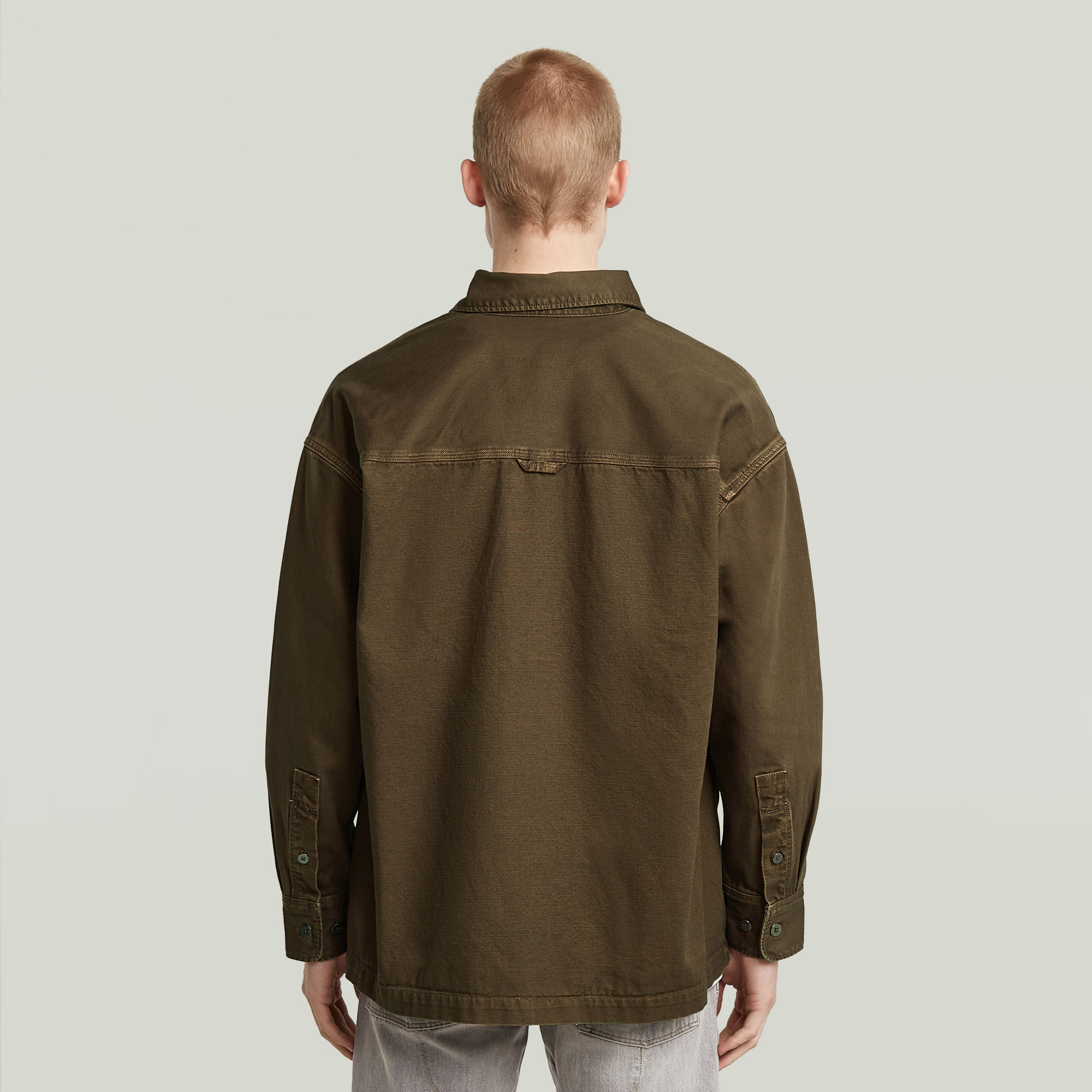 G-Star RAW Boxy Fit Overshirt Bruin Heren