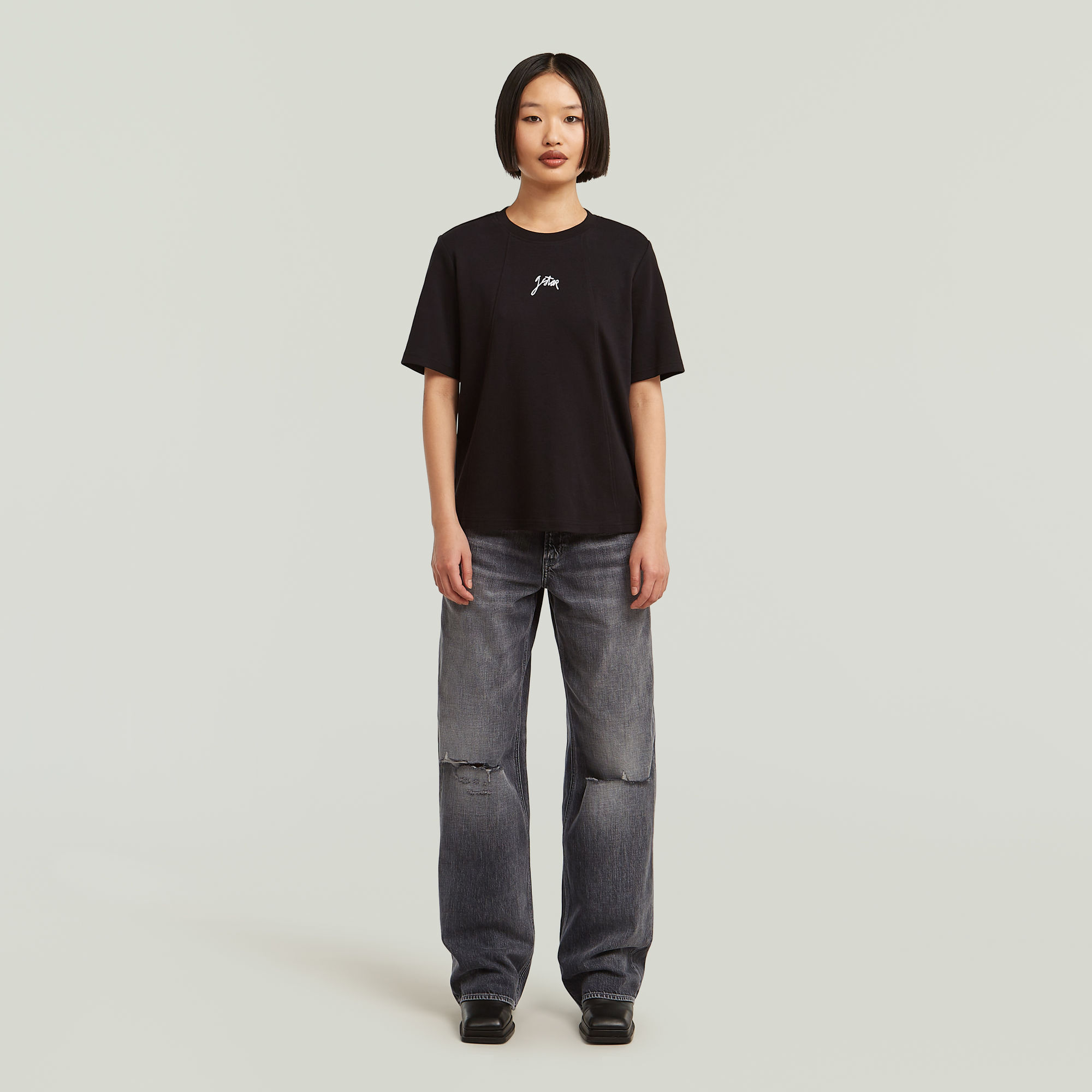 G-Star RAW Script T-shirt Zwart Dames