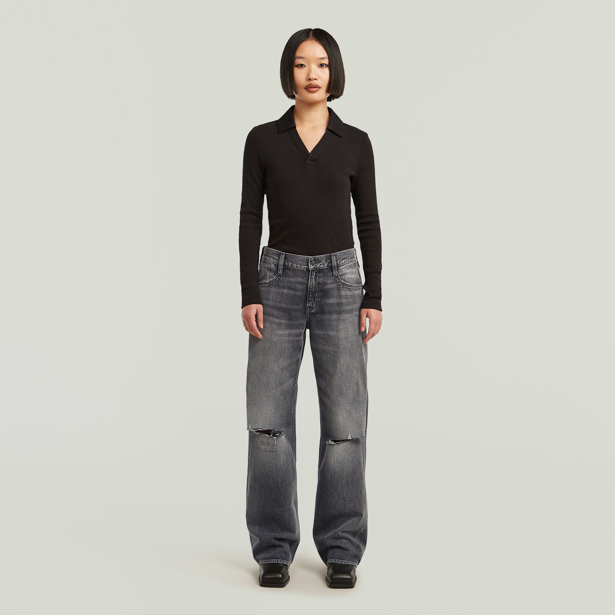 G-Star RAW Judee Low Waist Loose Jeans Grijs Dames