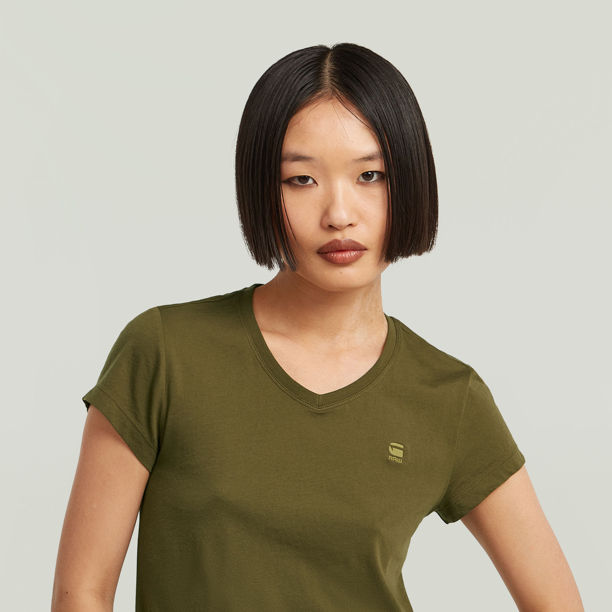 G-Star RAW Eyben Slim V 2.0 T-shirt Groen Dames