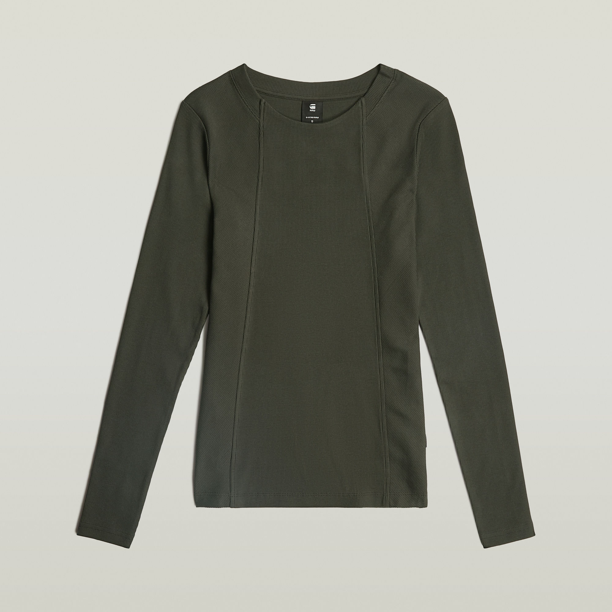 Thumbnail - A Line Slim Rib T-Shirt - Grau - Damen