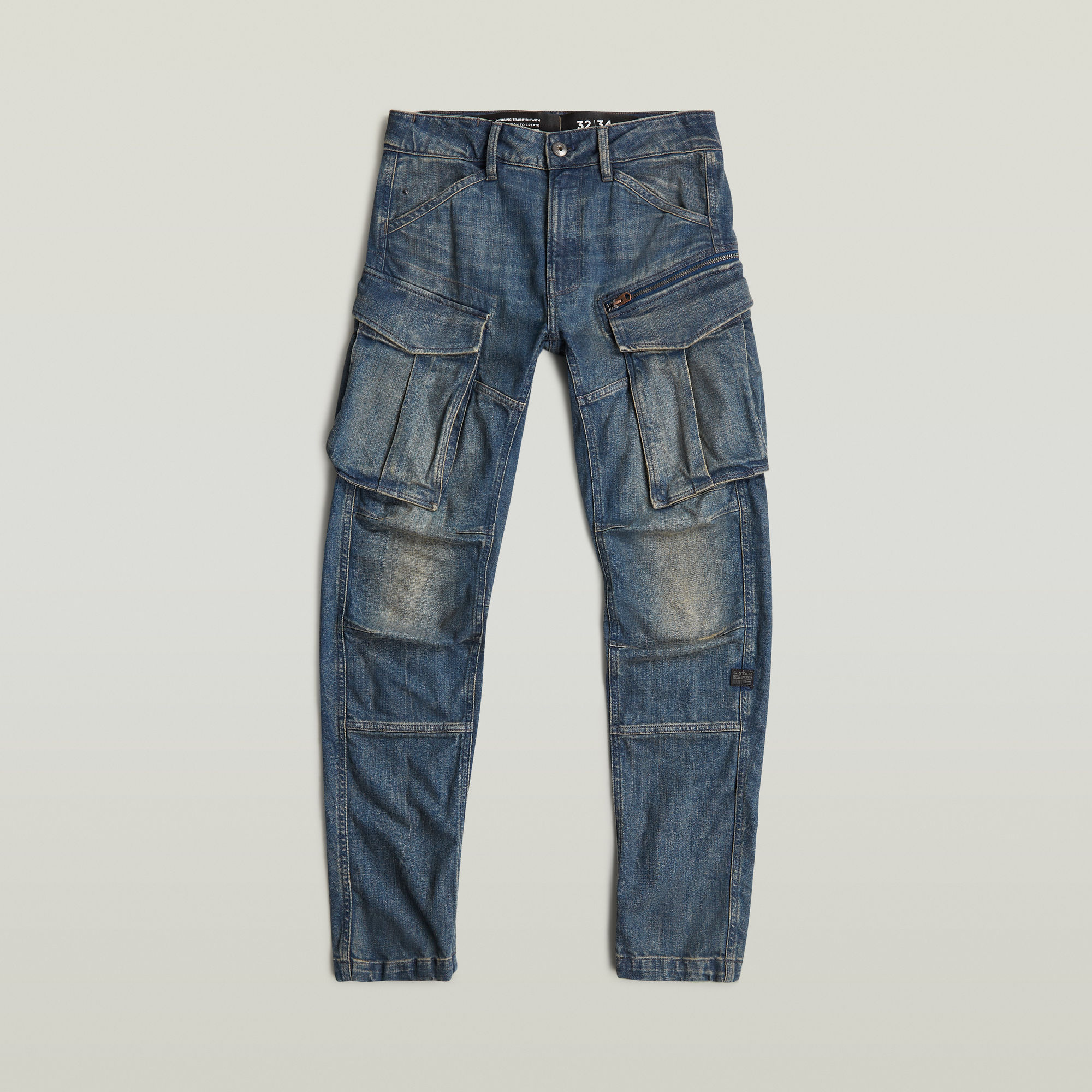 Thumbnail - Rovic Zip Regular Tapered Jeans - Dunkelblau - Herren