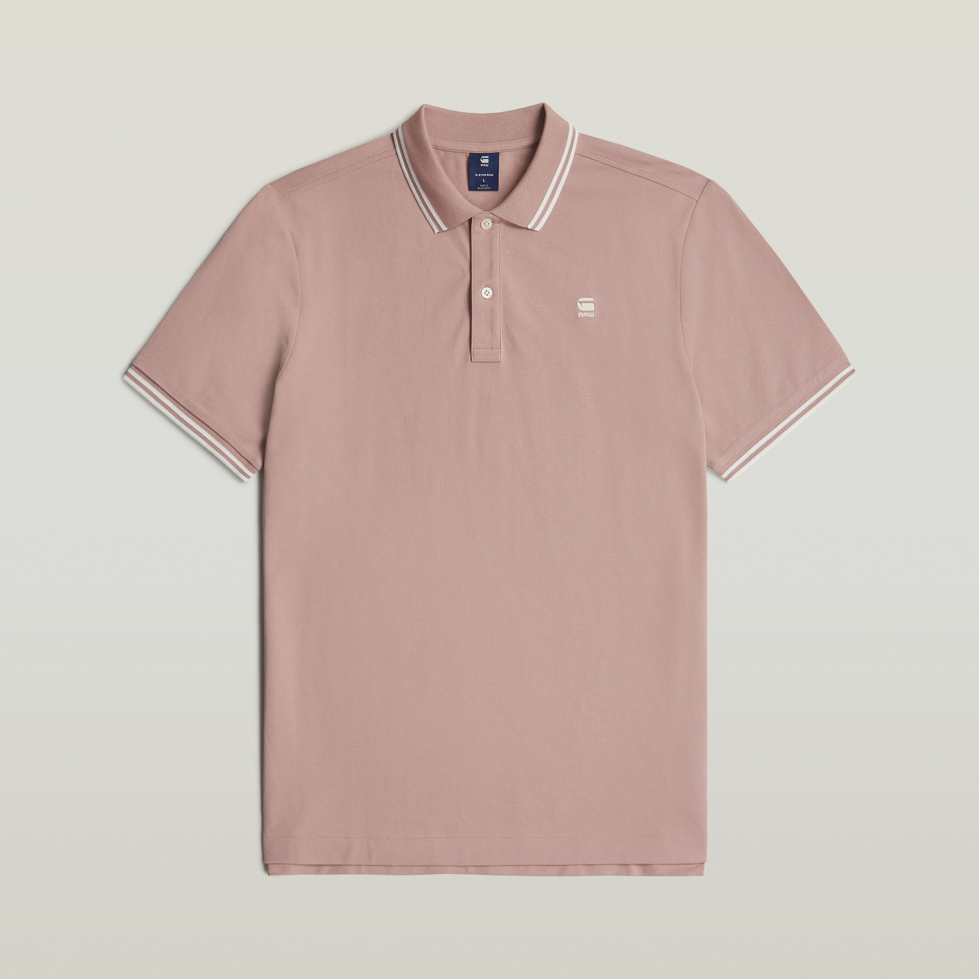 Thumbnail - Dunda Slim Stripe Poloshirt - Pink - Herren