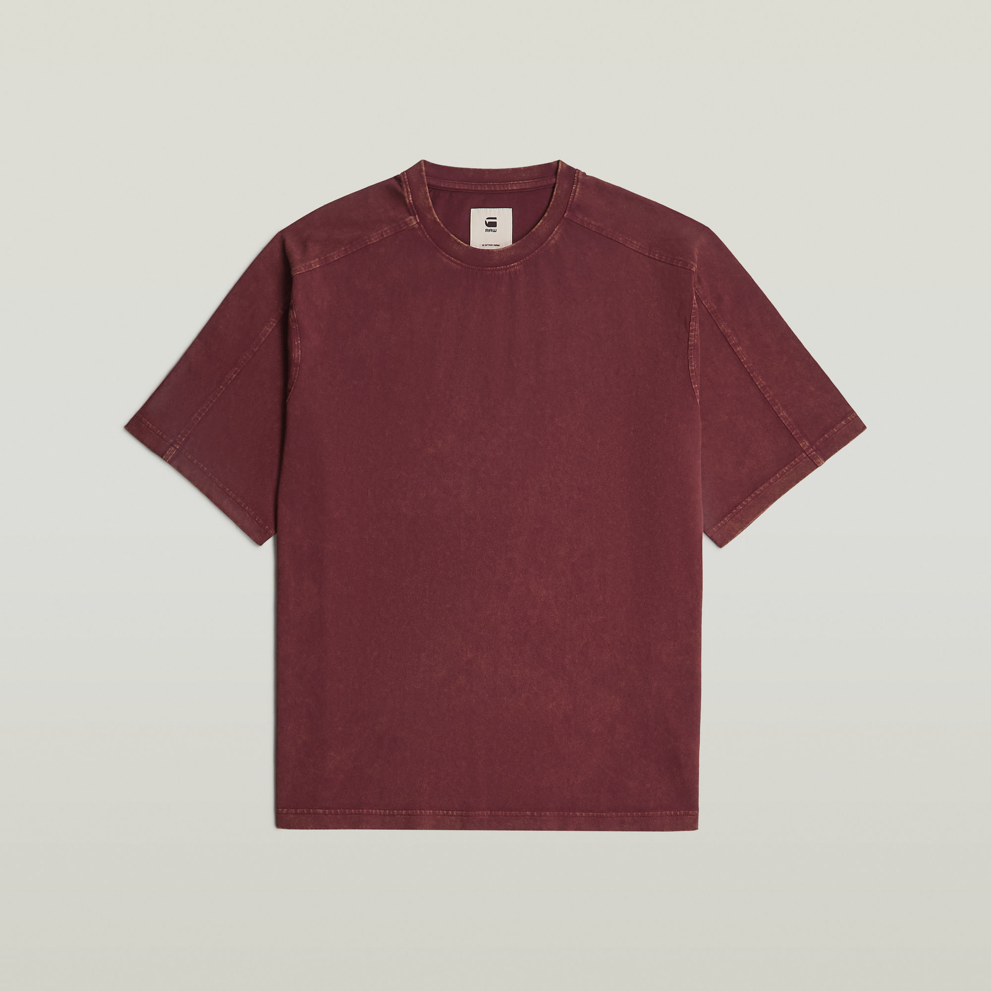 Thumbnail - Washed Boxy T-Shirt - Rot - Herren