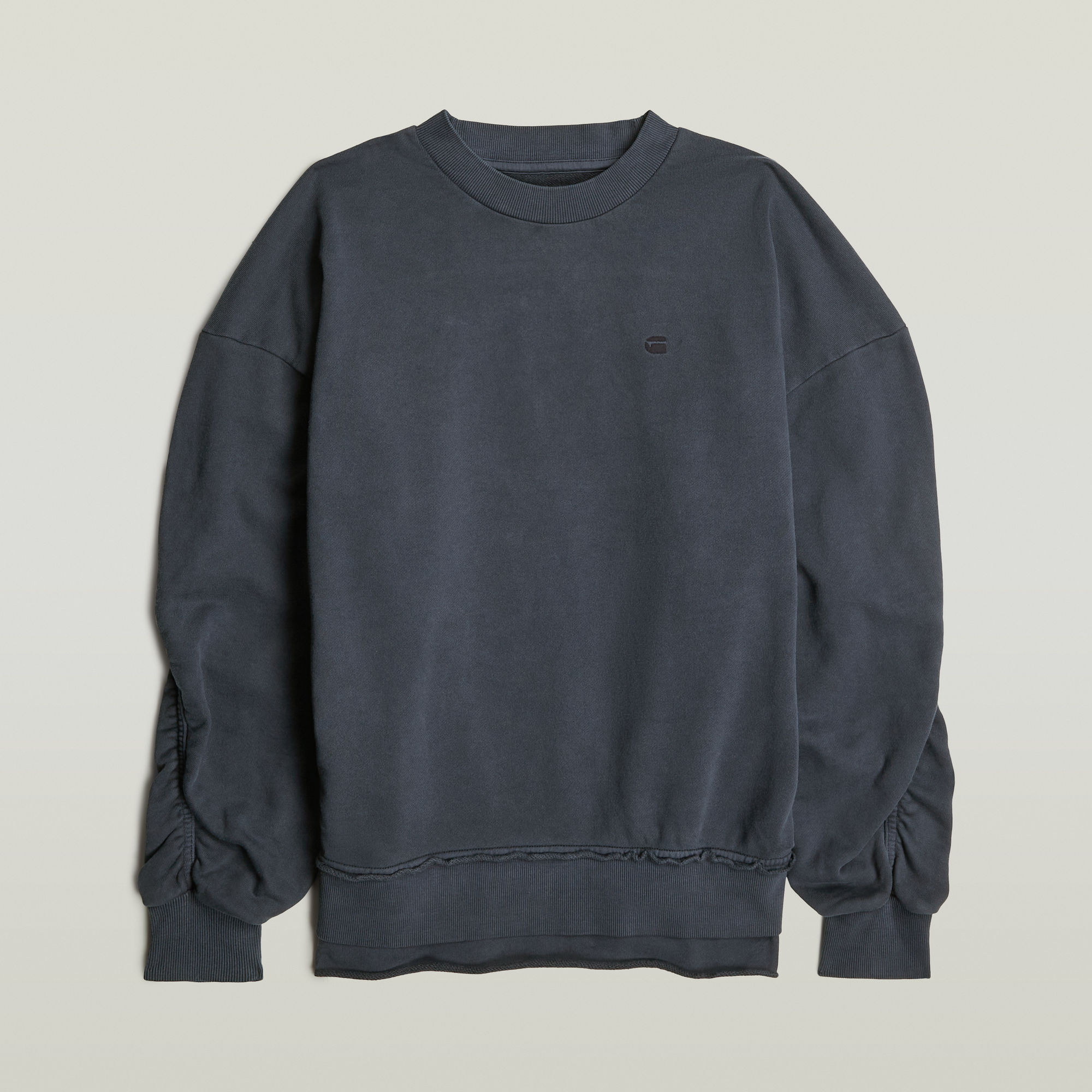 Thumbnail - Puckering Sweater - Dunkelblau - Damen