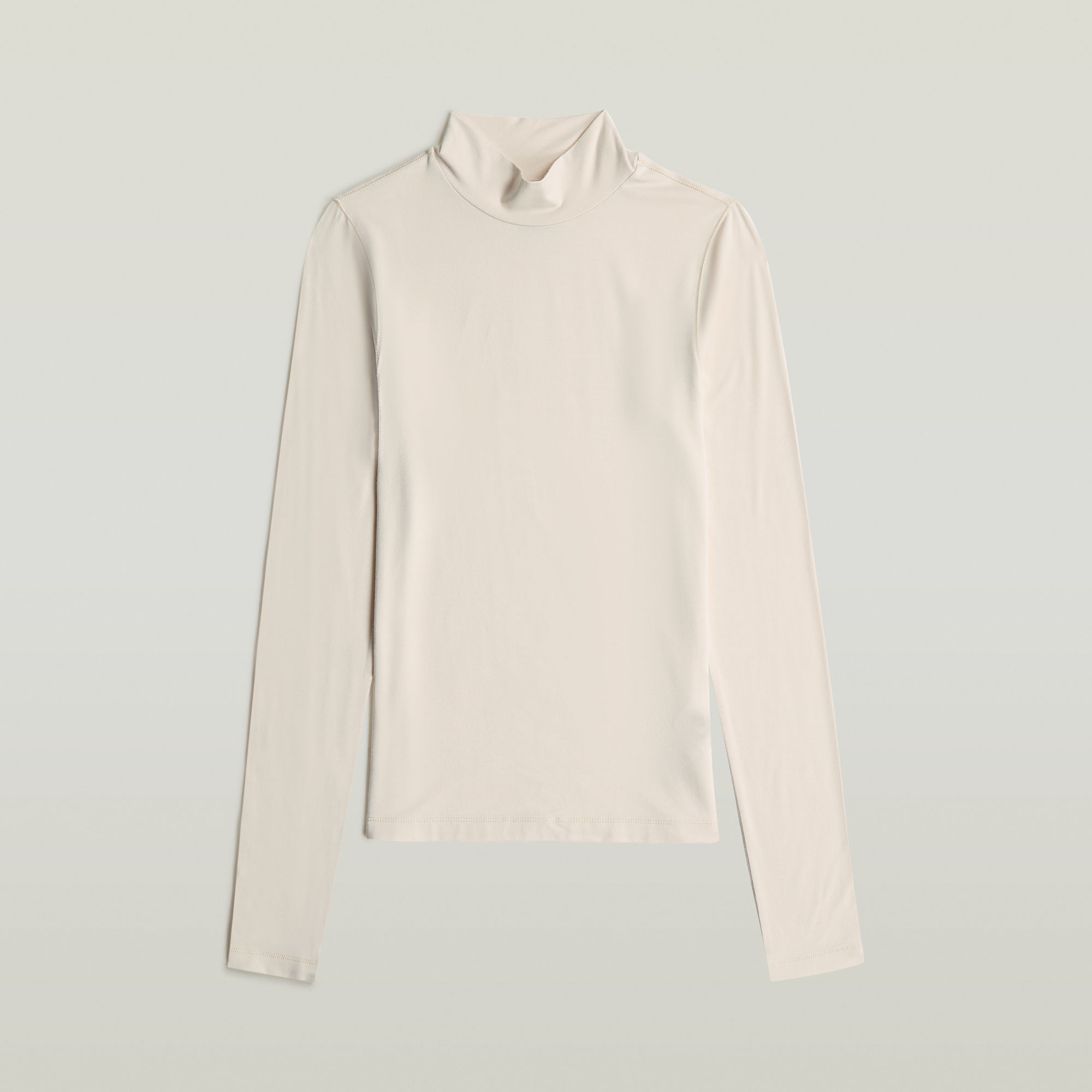 Thumbnail - Mock Slim T-Shirt - Weiß - Damen