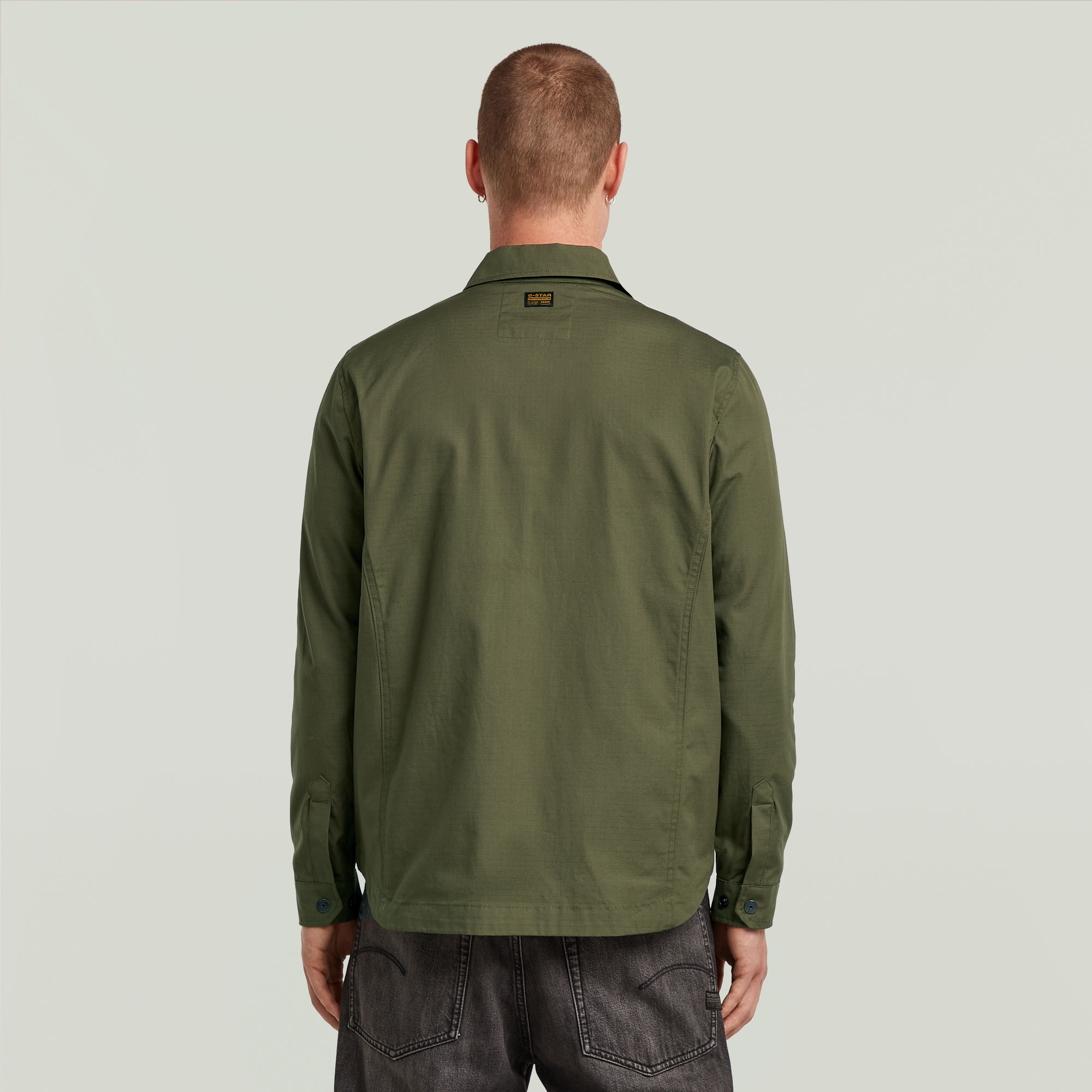 G-Star RAW Zip Regular Overshirt Groen Heren