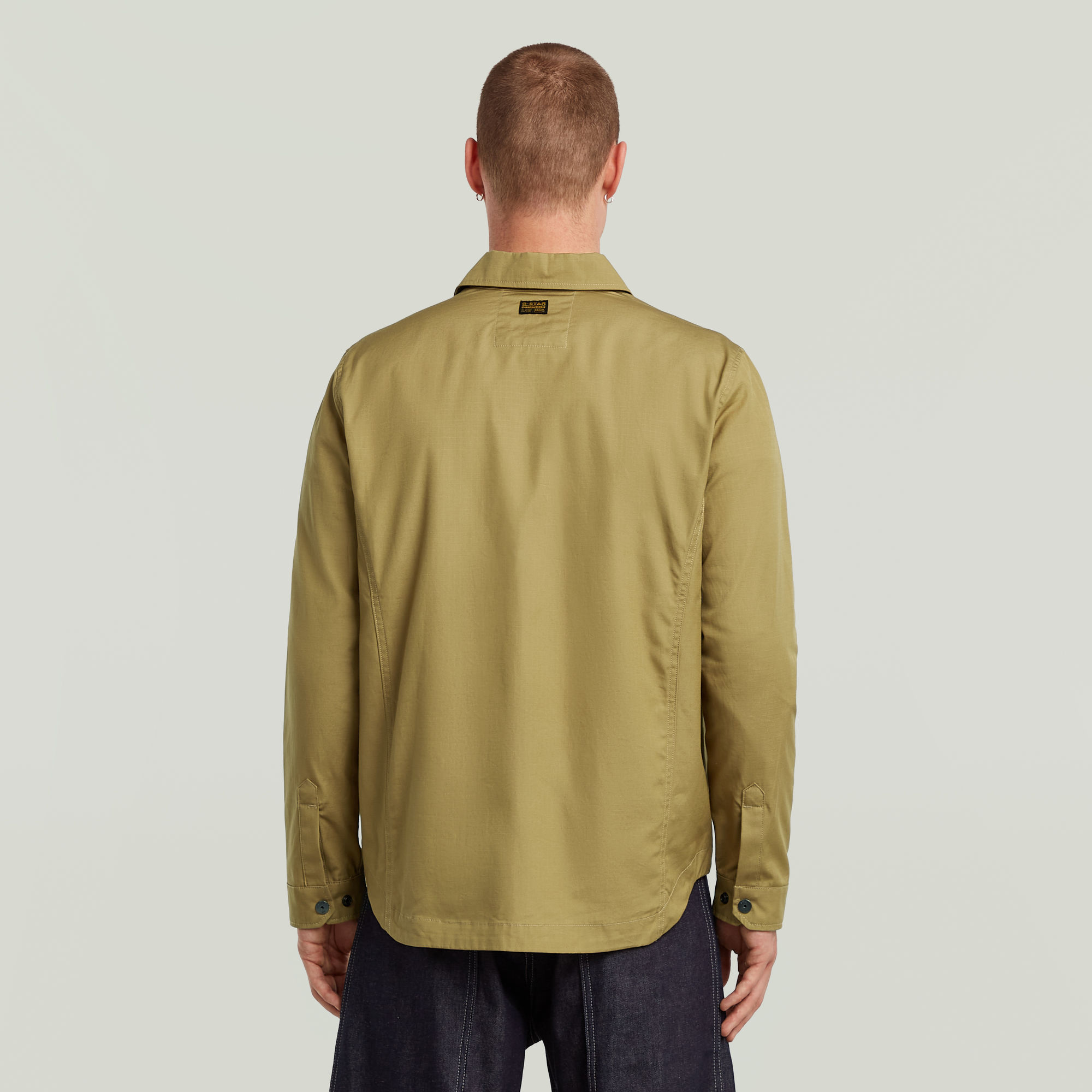 G-Star RAW Zip Regular Overshirt Groen Heren