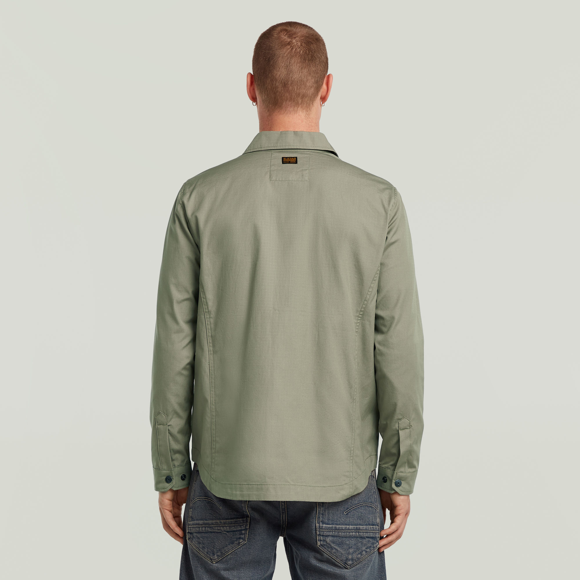 G-Star RAW Zip Regular Overshirt Groen Heren