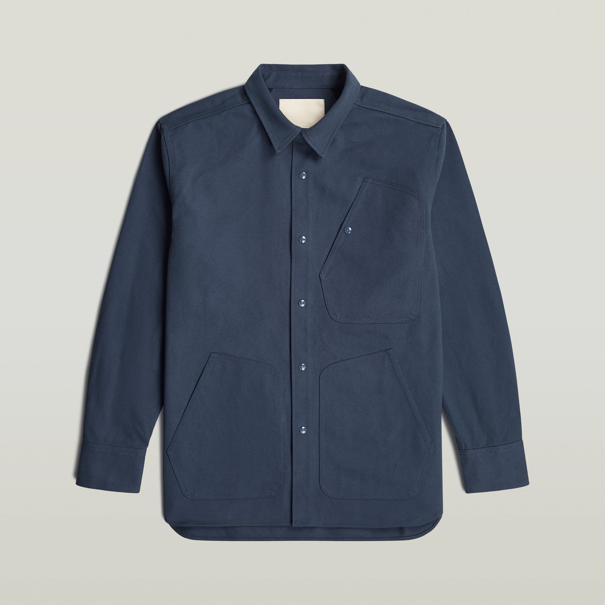 Thumbnail - MN Twill Slim Hemd - Dunkelblau - Herren