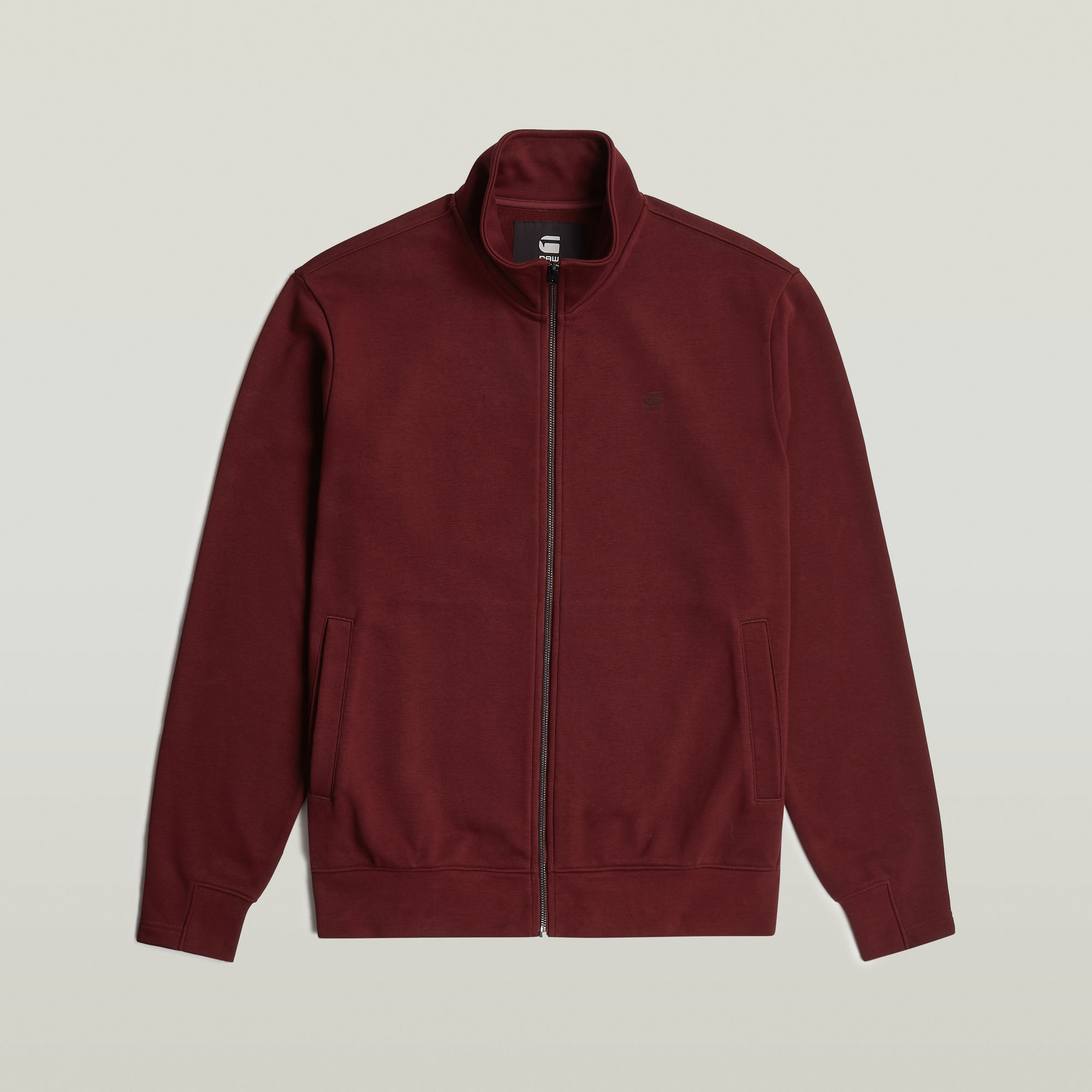 Thumbnail - Nifous Zip Thru Sweatshirt - Rot - Herren