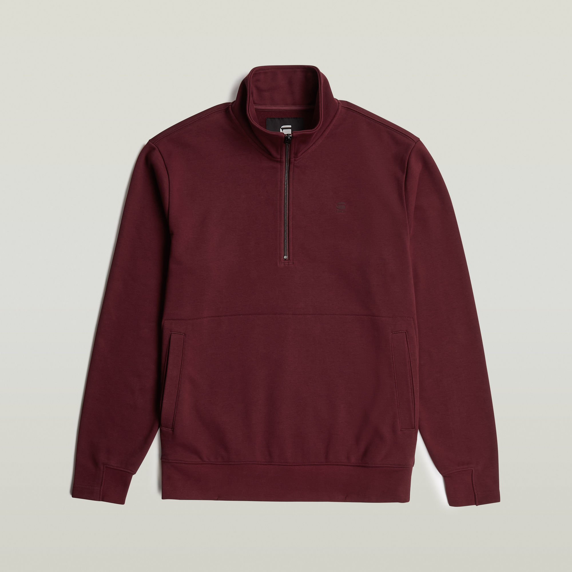 Thumbnail - Nifous Half Zip Sweater - Rot - Herren