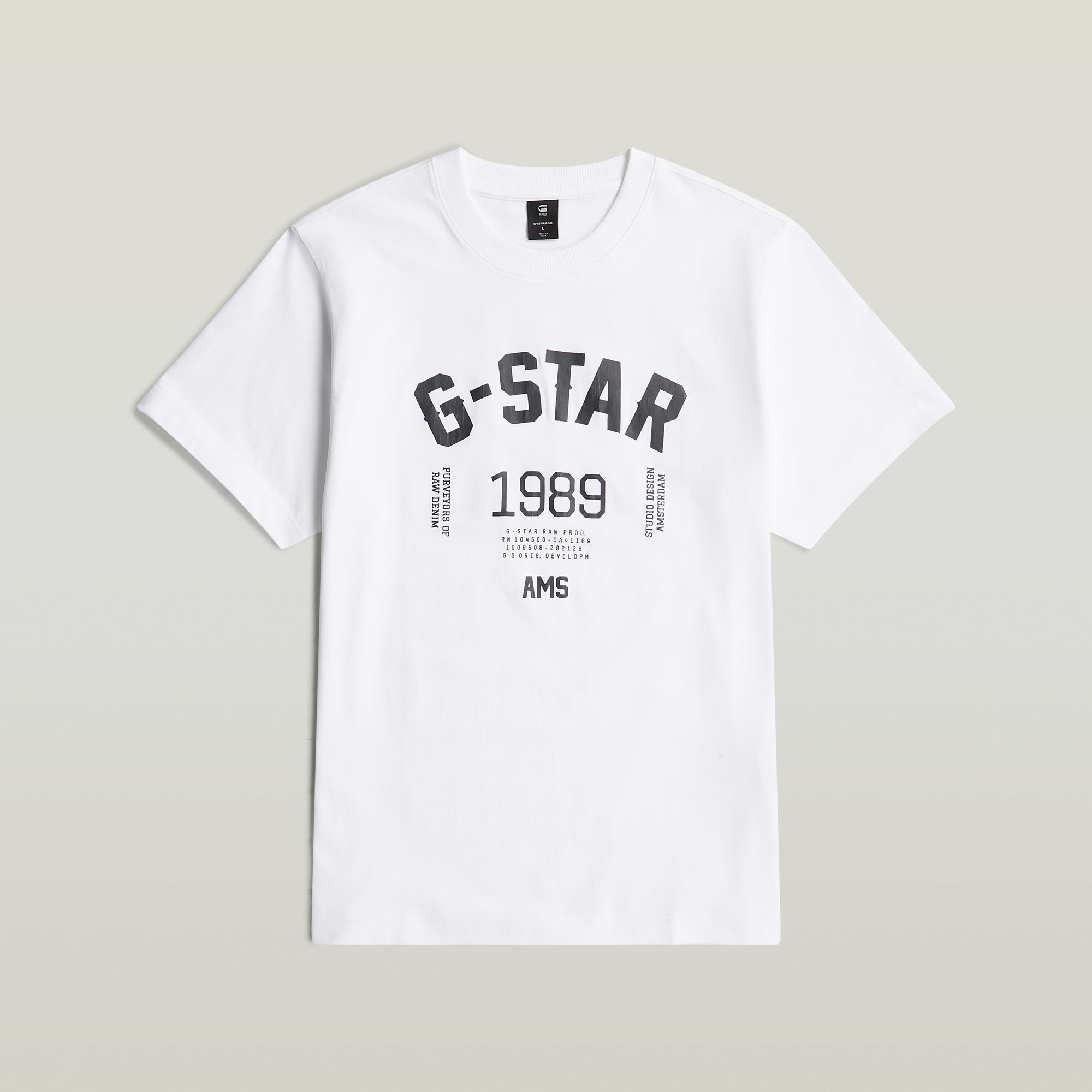 Thumbnail - 89 Back Graphic Loose T-Shirt - Weiß - Herren