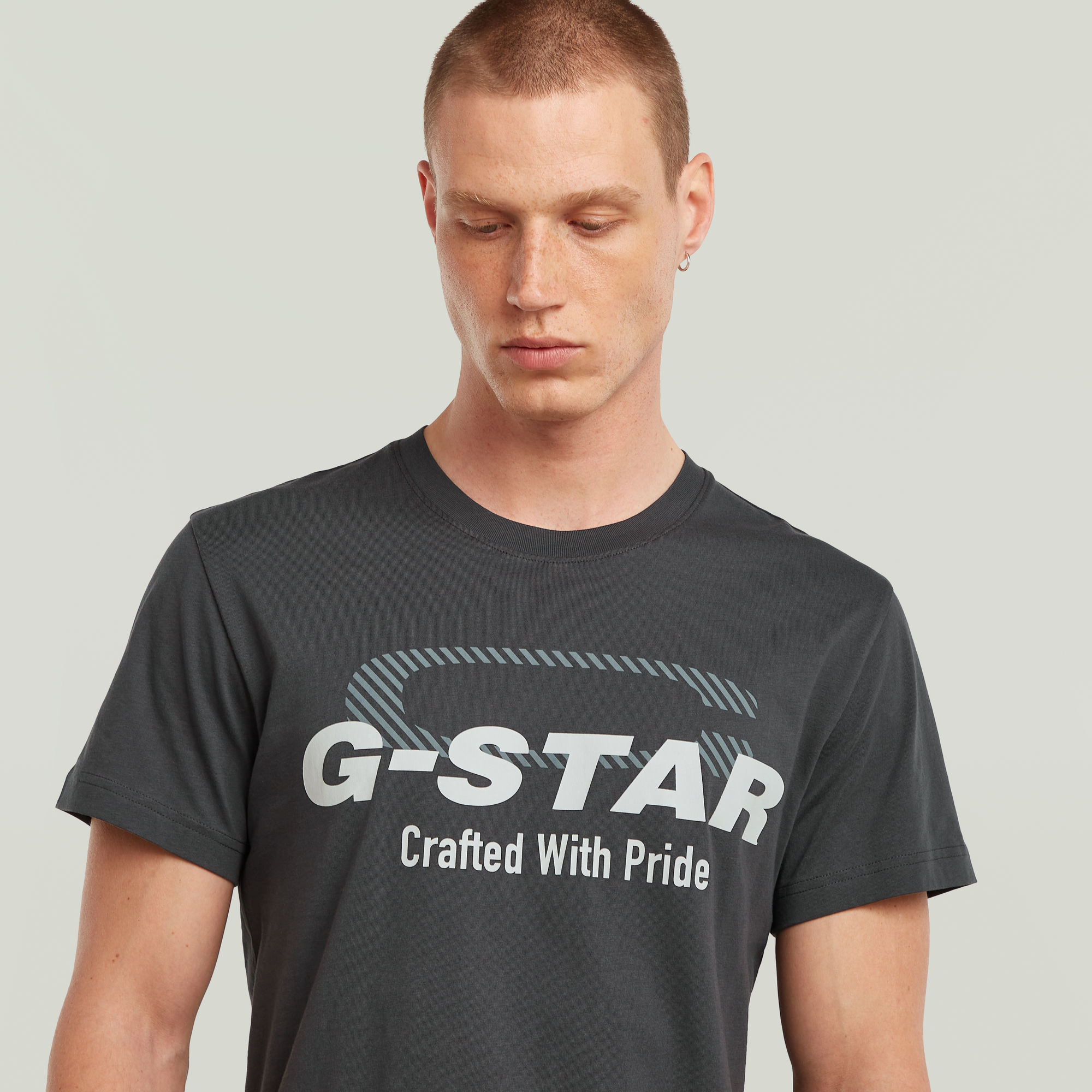 G-Star RAW G-STAR Logo T-Shirt Grijs Heren