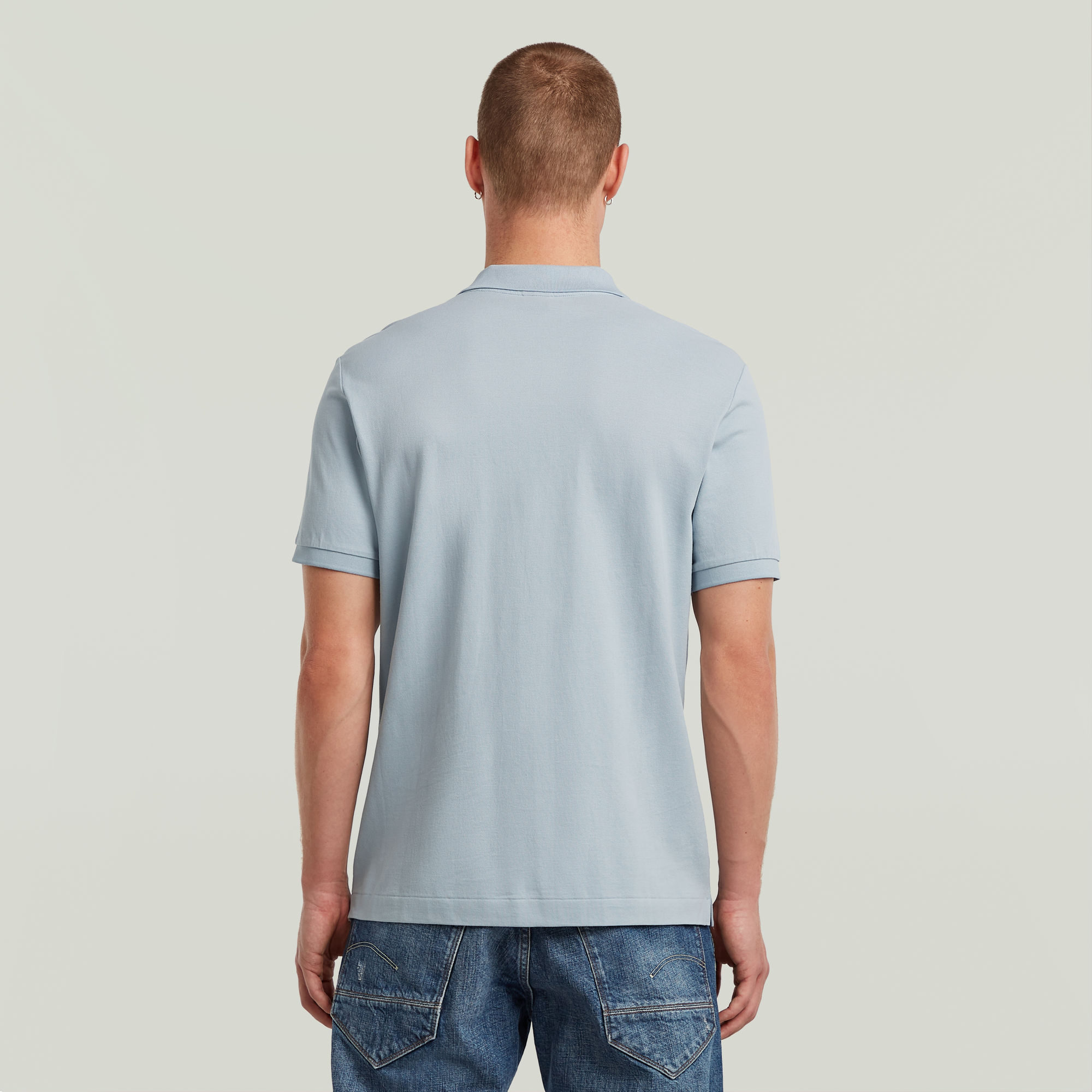 G-Star RAW Oluv Slim Polo Lichtblauw Heren