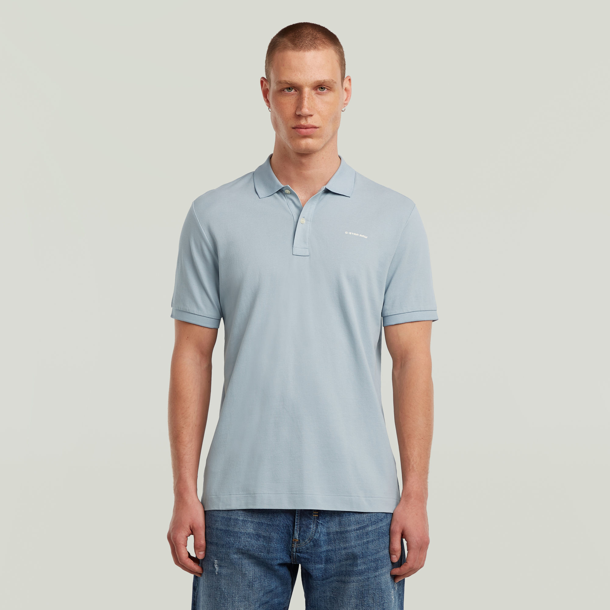 

Oluv Slim Polo - Light blue - Men