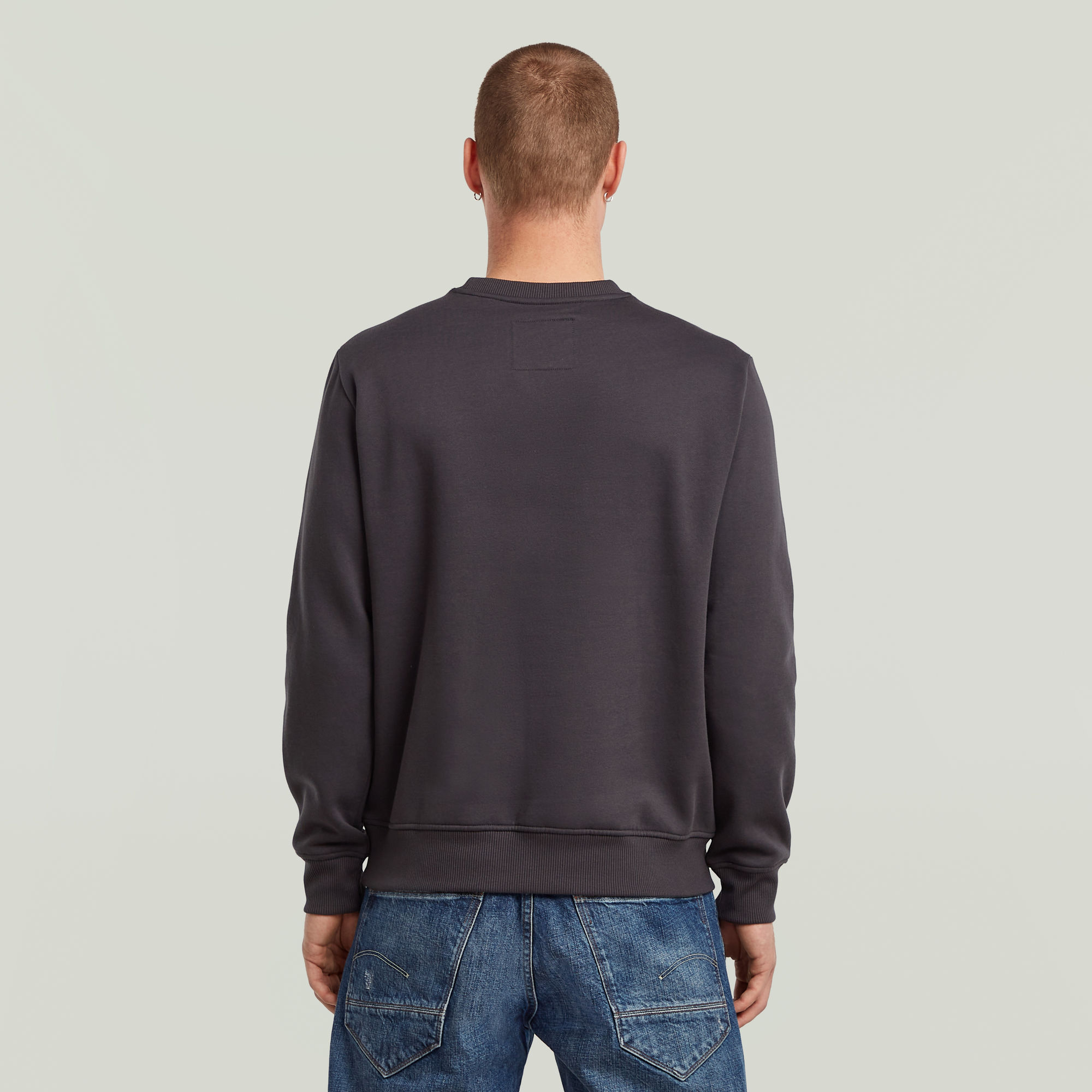 G-Star RAW Center Chest Logo Sweater Grijs Heren