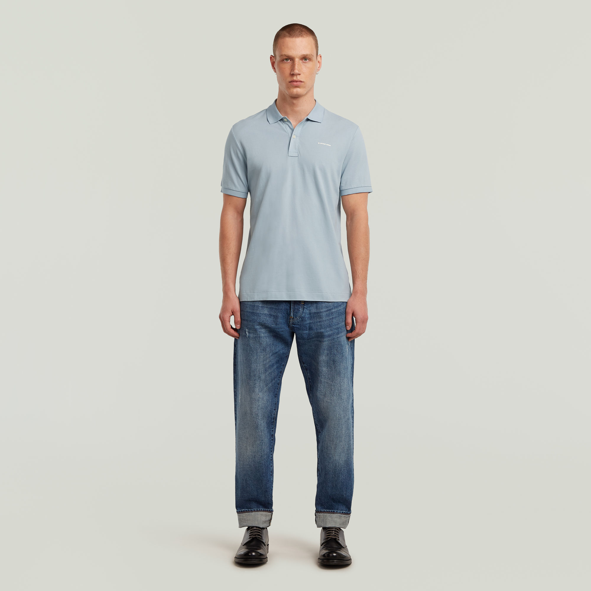 Thumbnail - Oluv Slim Poloshirt - Hellblau - Herren