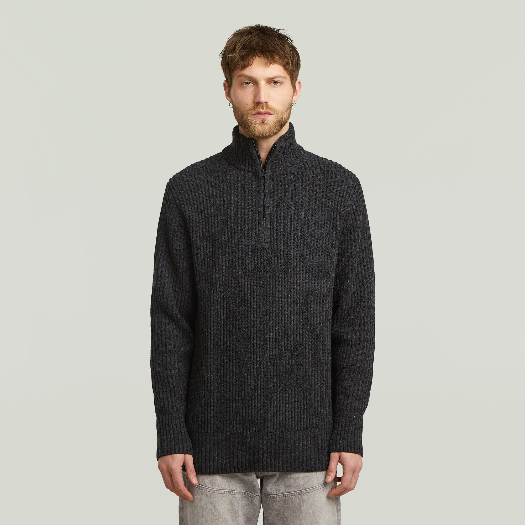 Essential Half Zip Knit - Mehrfarbig - Herren