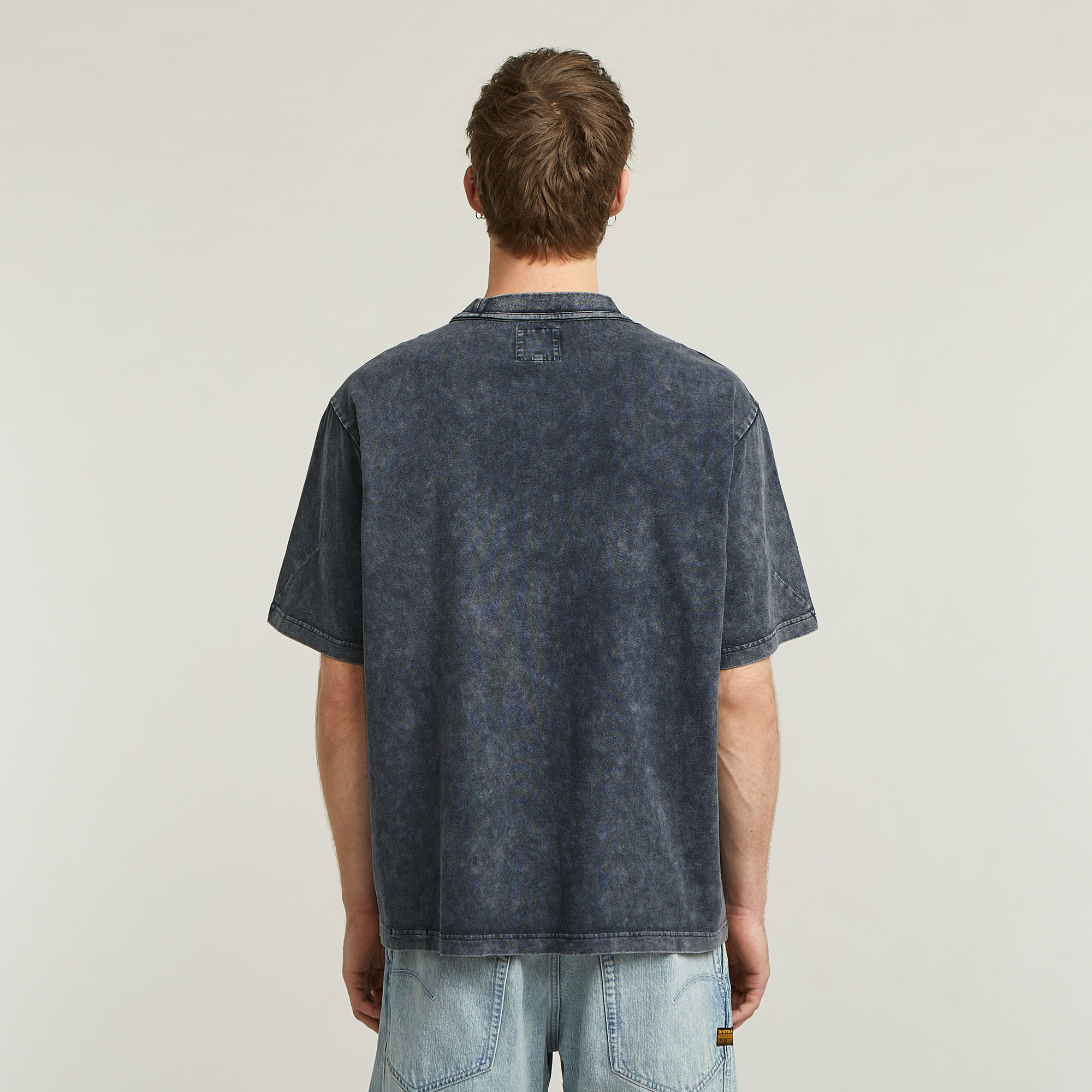 G-Star RAW Washed Pocket T-shirt Donkerblauw Heren