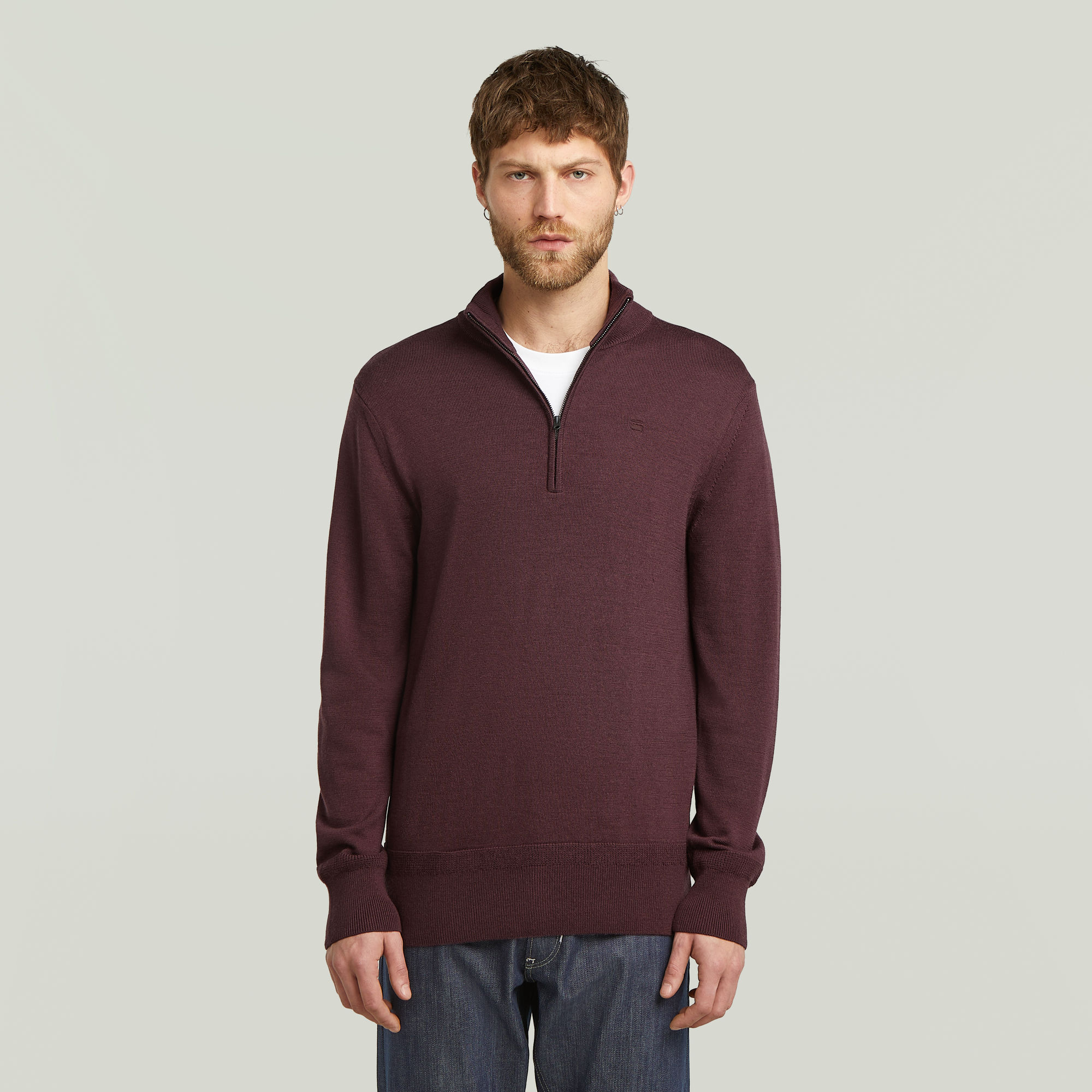 Premium Core Half Zip Knit - Rot - Herren
