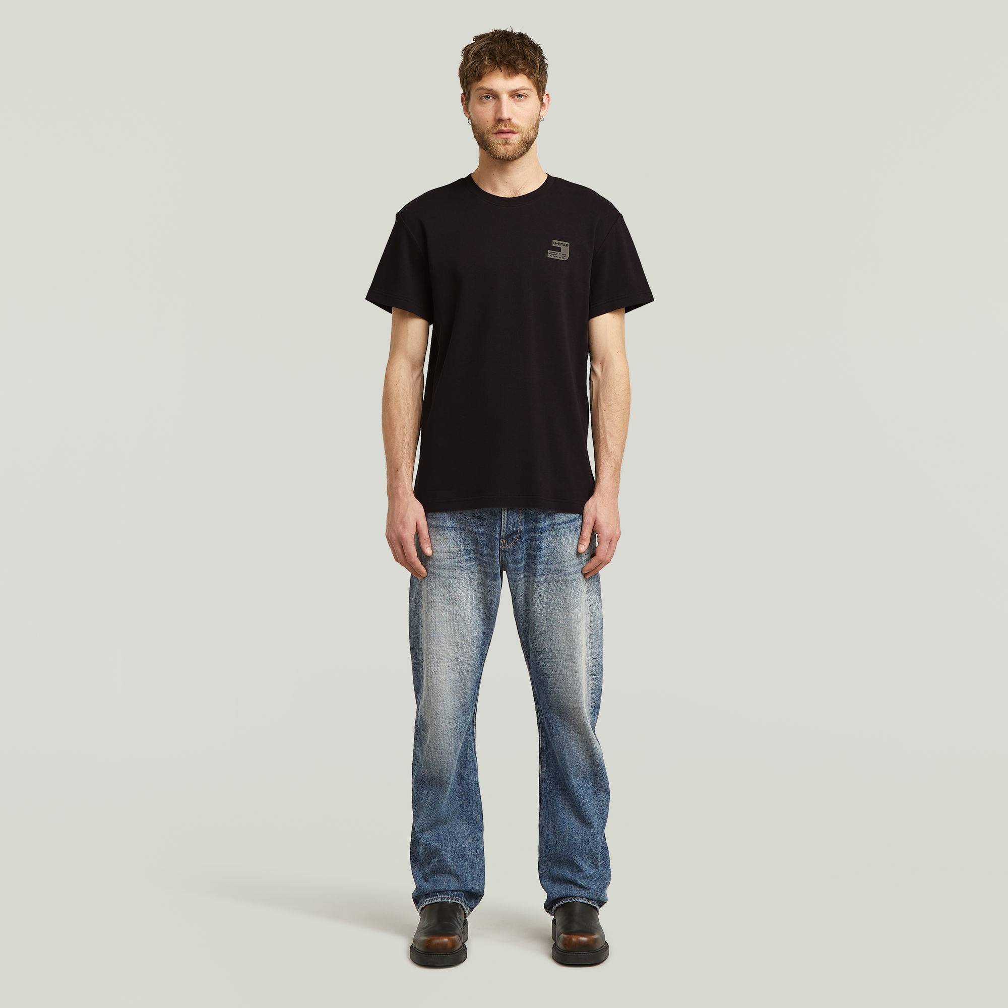G-Star RAW Chest Logo T-shirt Zwart Heren