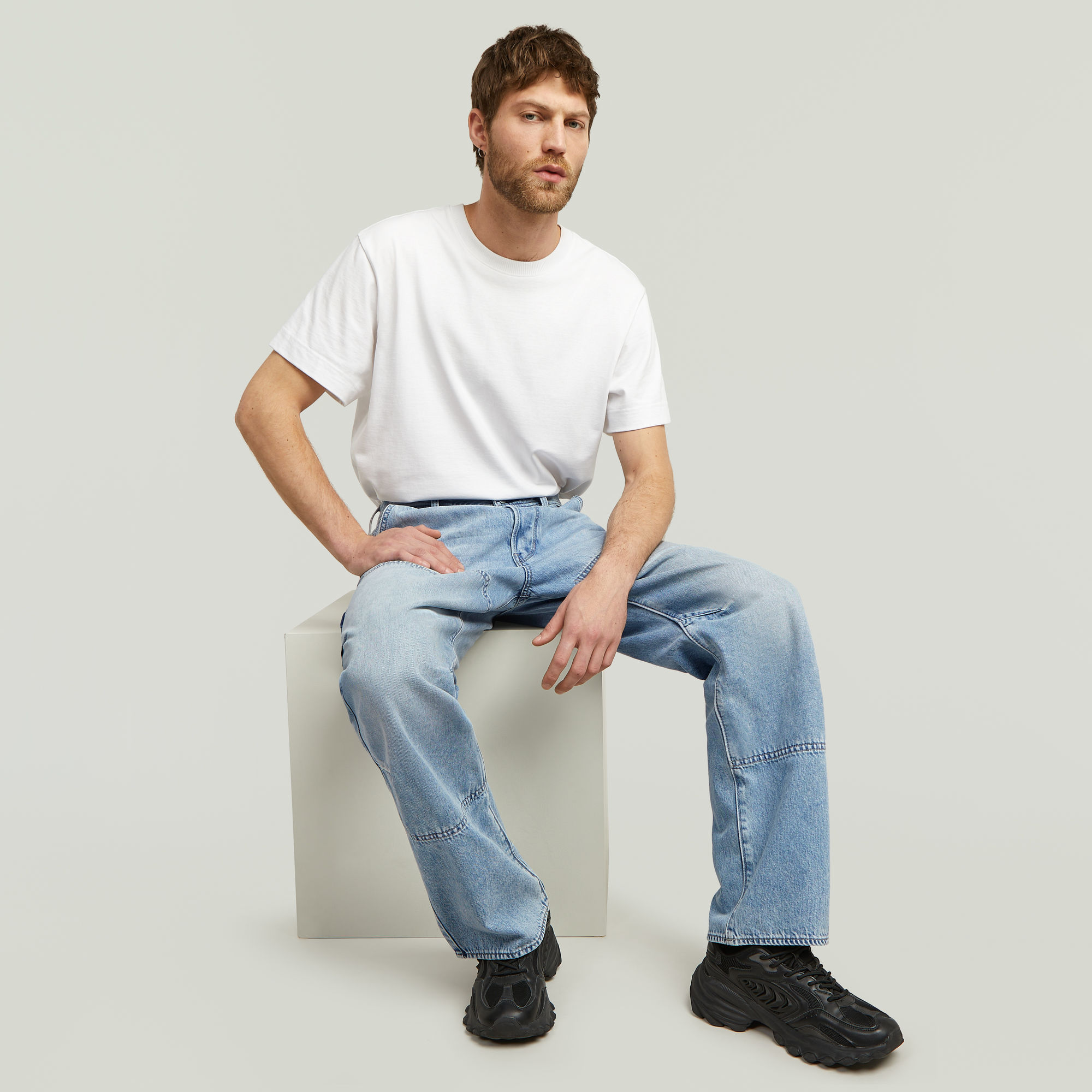 G-Star RAW Carpenter 3D Loose Jeans Lichtblauw Heren