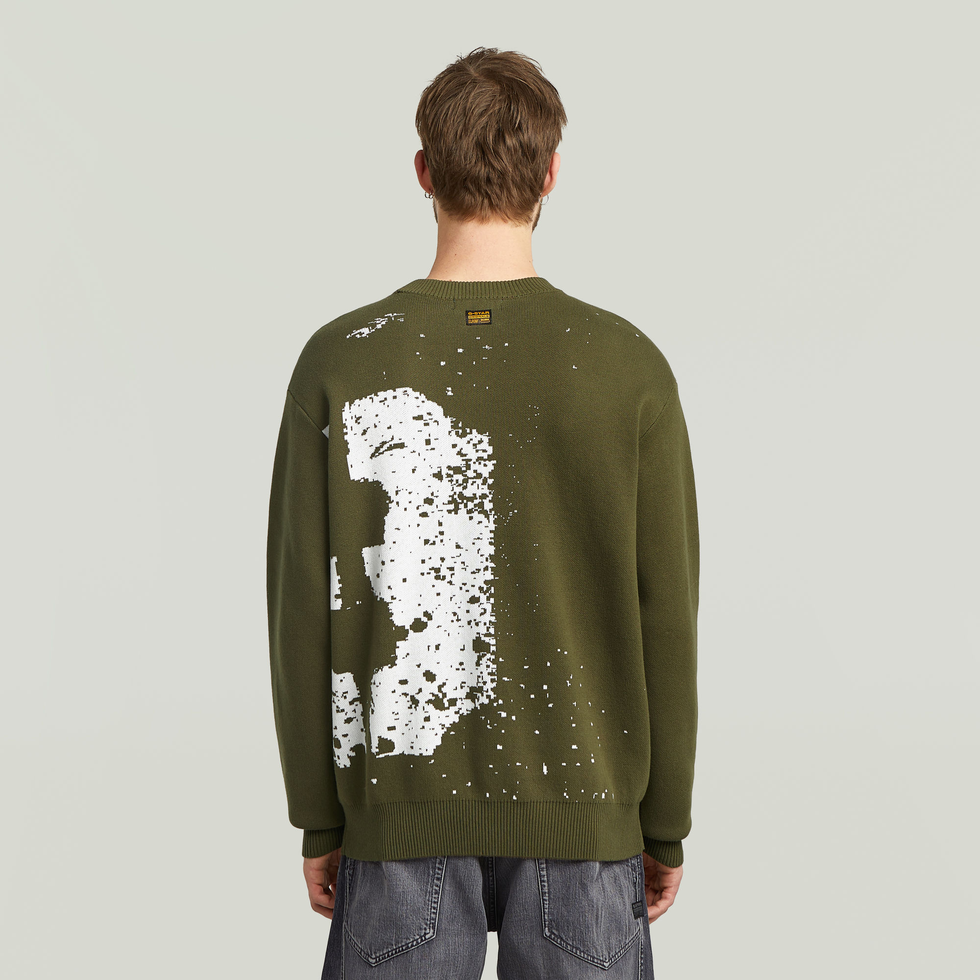 G-Star RAW Sprayed 89 Relaxed Gebreide Trui Groen Heren