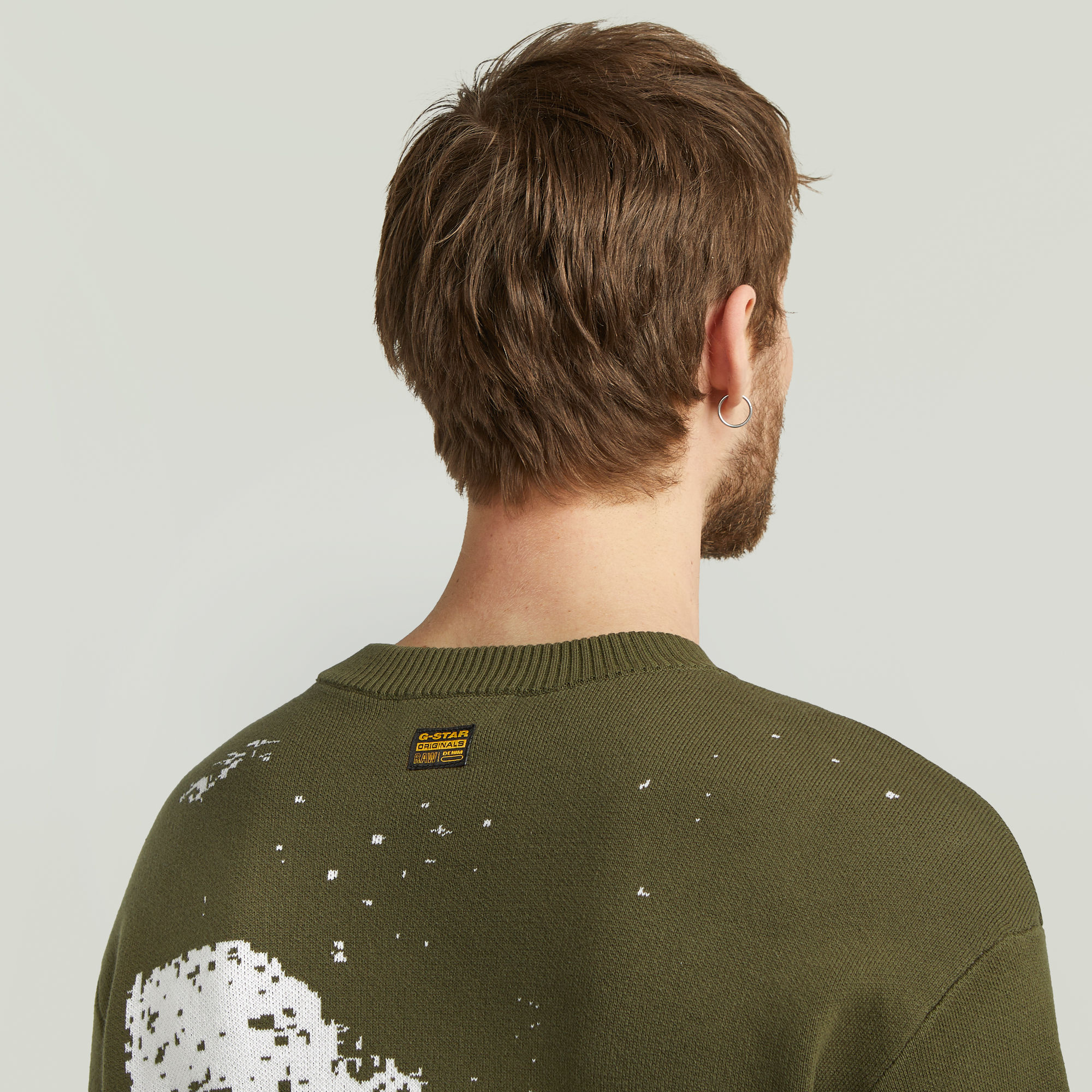 G-Star RAW Sprayed 89 Relaxed Gebreide Trui Groen Heren