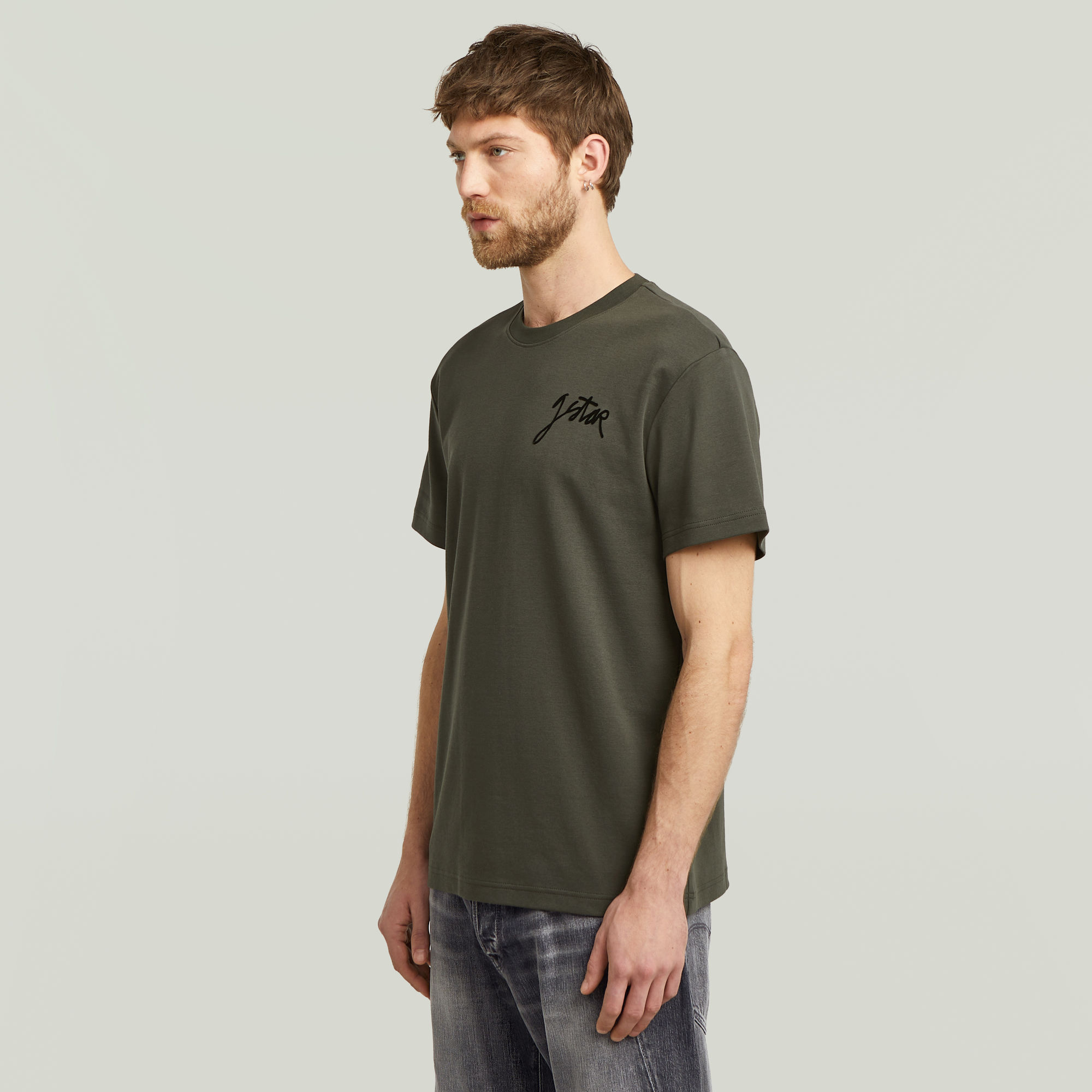 G-Star RAW Script T-shirt Grijs Heren