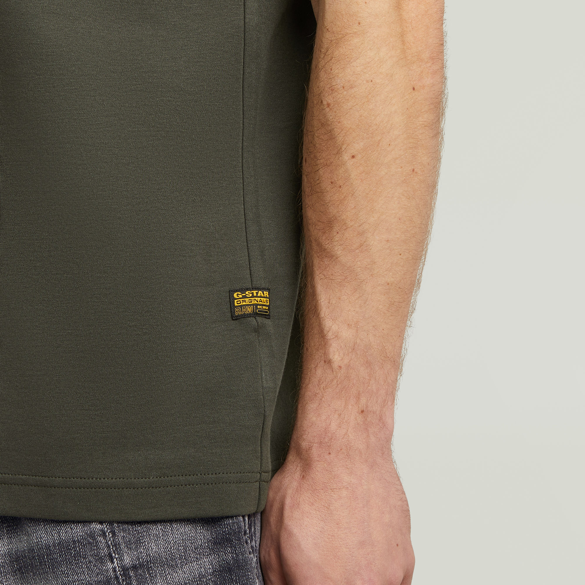 G-Star RAW Script T-shirt Grijs Heren