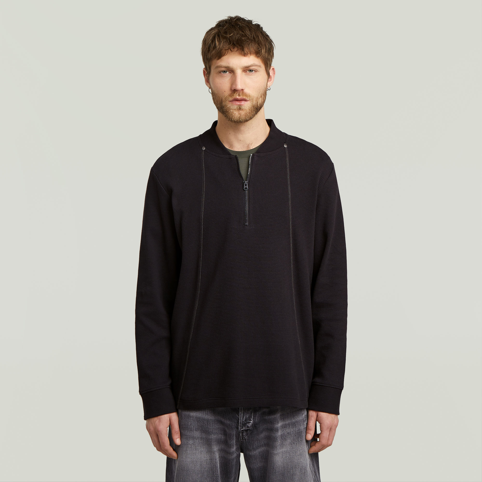 

Tweeter A-Line Half Zip T-Shirt - Black - Men
