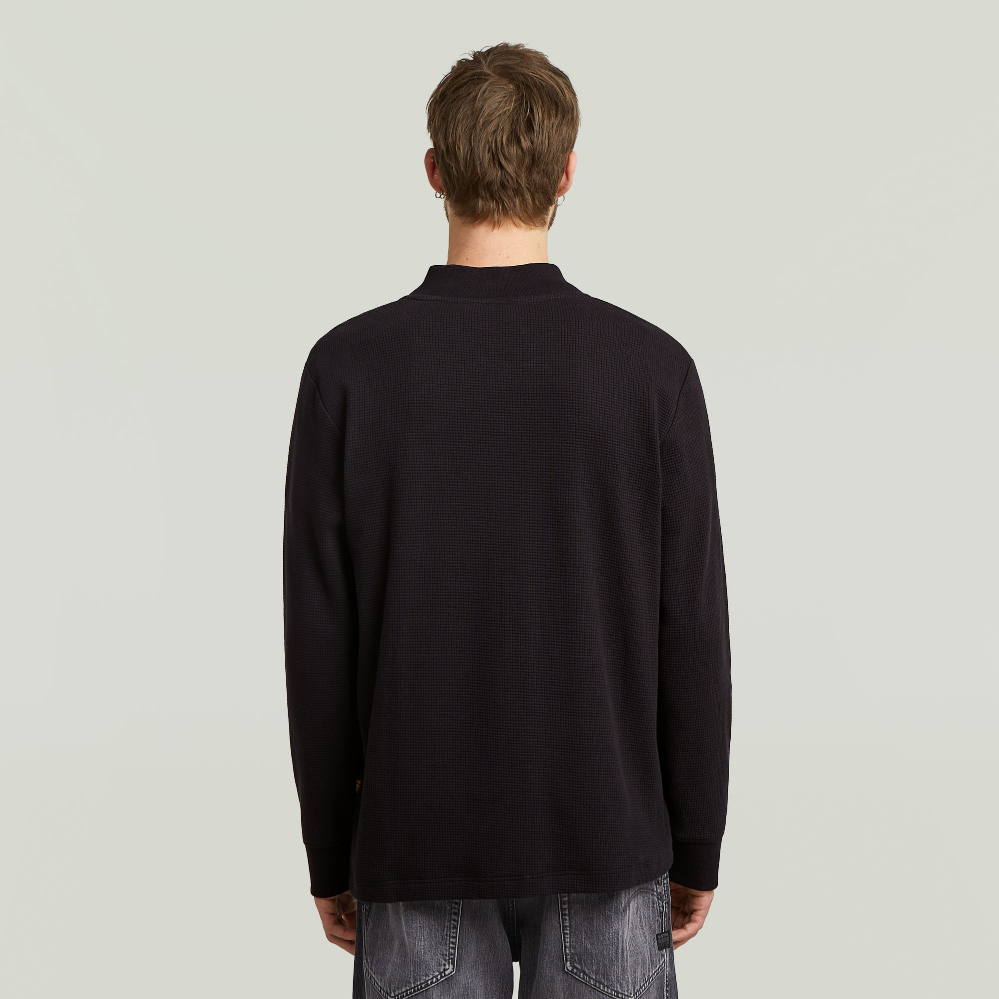 G-Star RAW Tweeter A-Line Half Zip T-shirt Zwart Heren