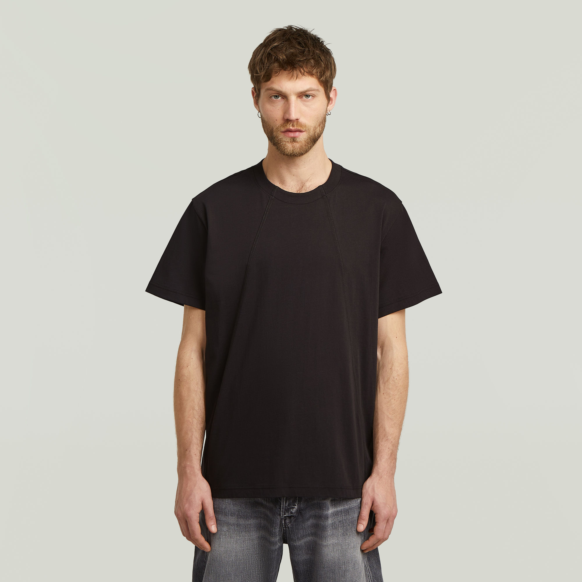 A-Line Loose T-Shirt - Schwarz - Herren