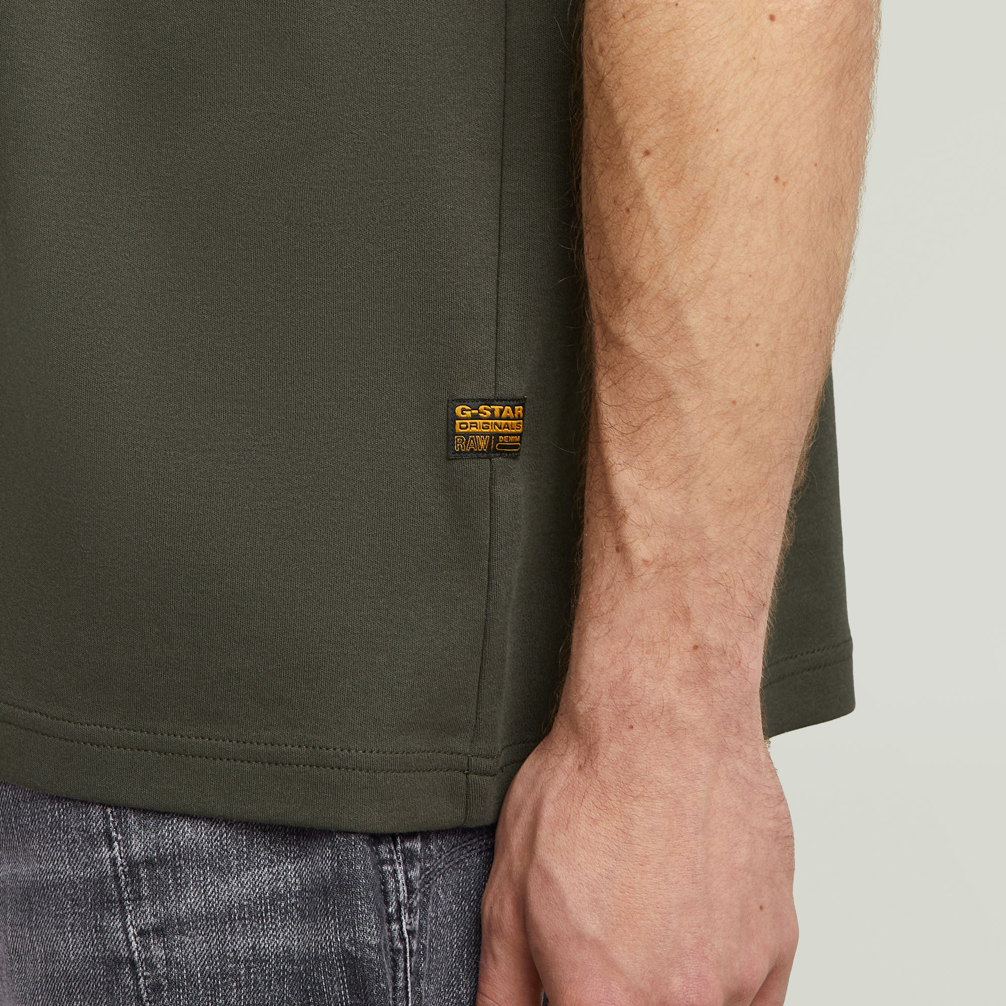 G-Star RAW Chest Logo T-shirt Grijs Heren