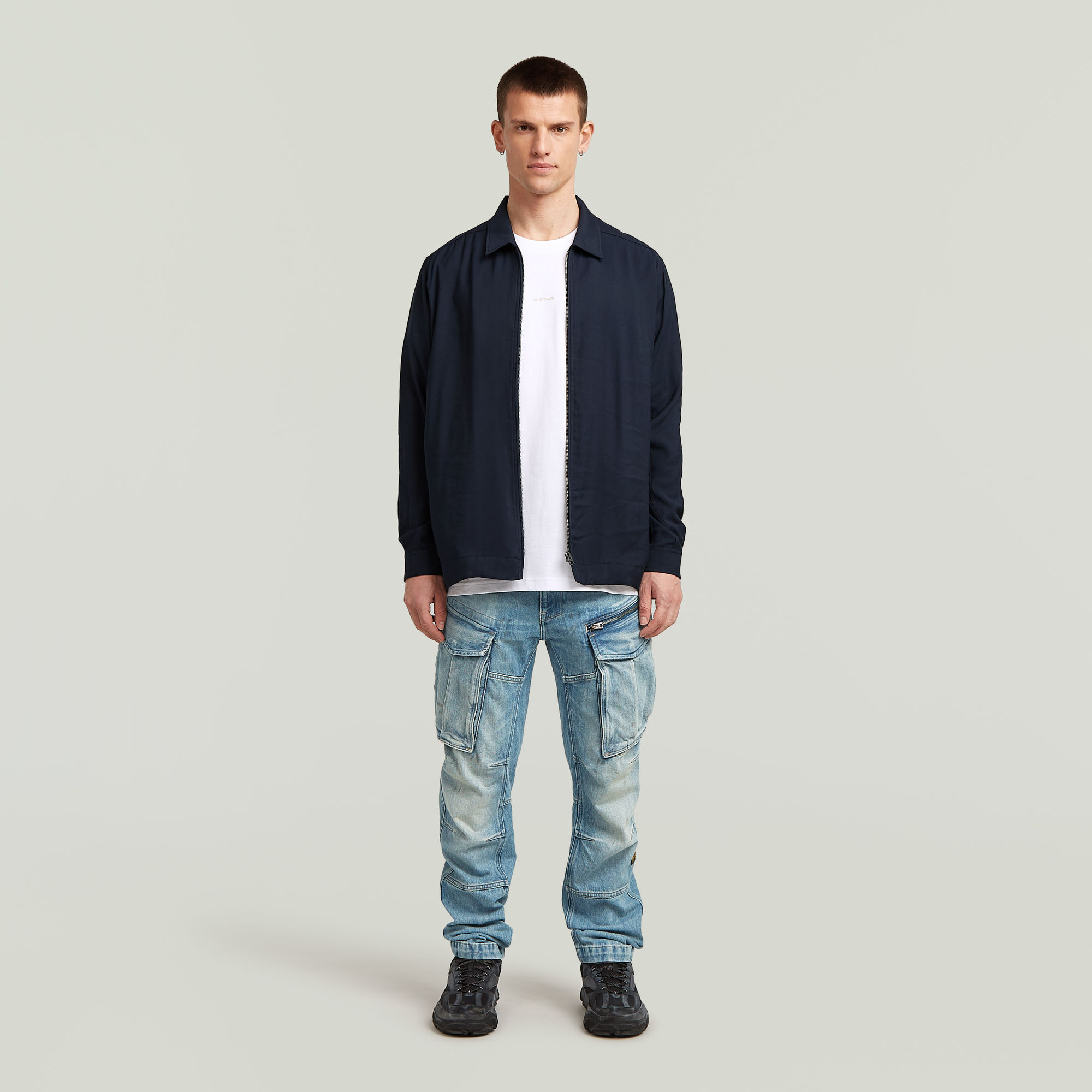 Thumbnail - Zip Jacke - Dunkelblau - Herren