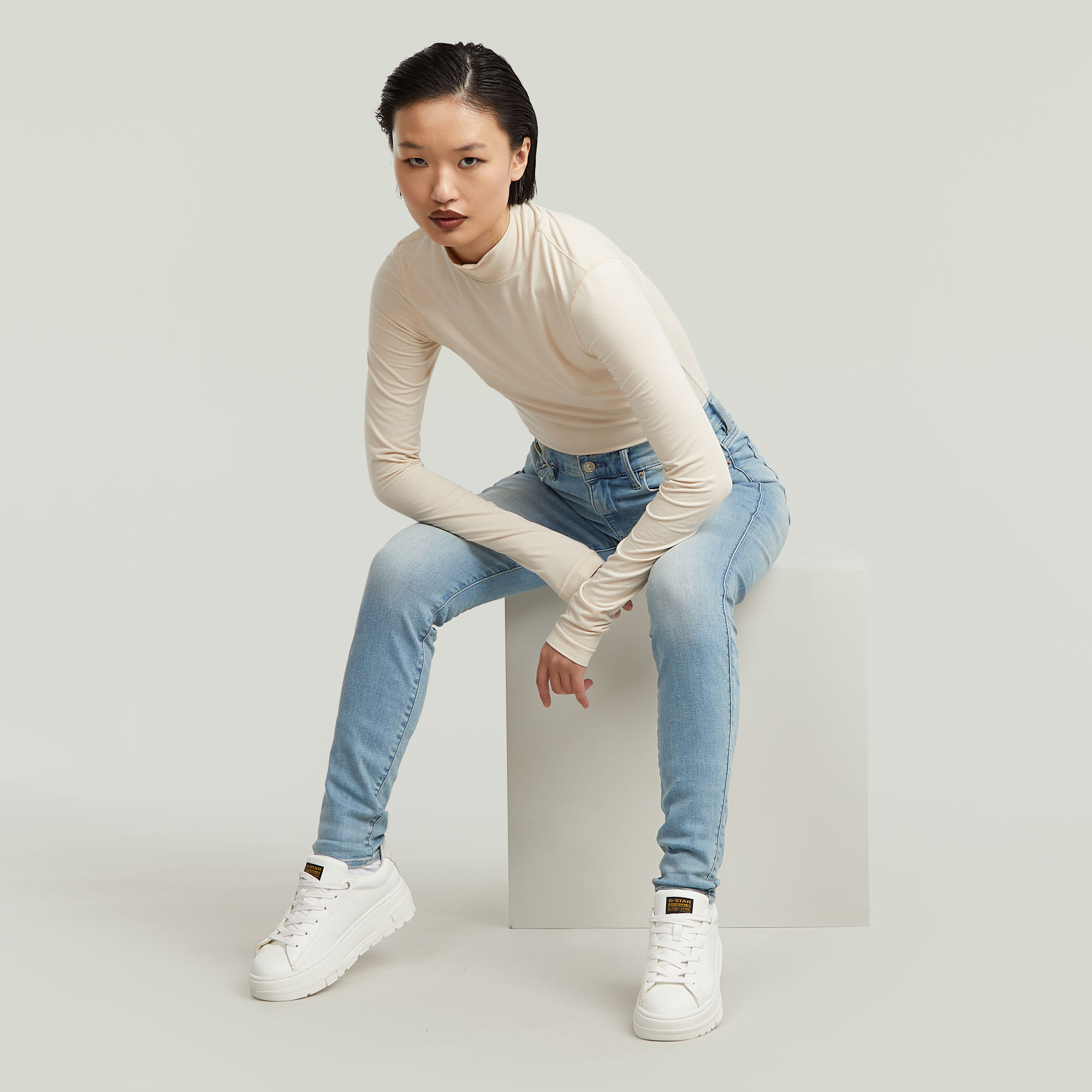 G-Star RAW 3301 Skinny Jeans II Midden blauw Dames