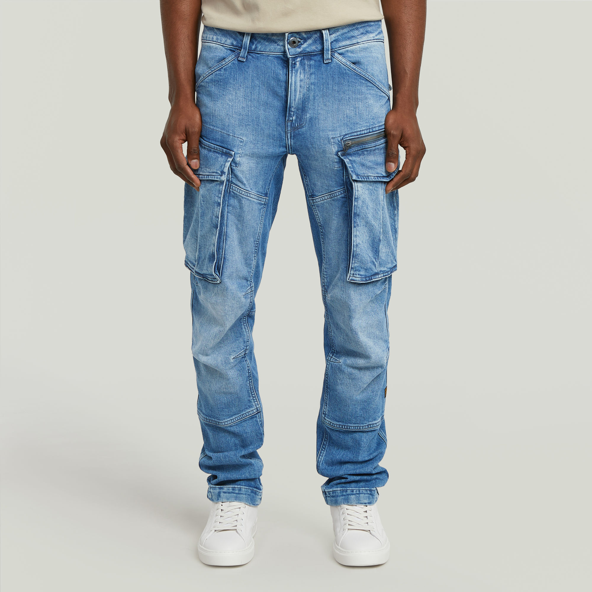 Rovic Zip 3D Regular Tapered Denim - Mittelblau - Herren