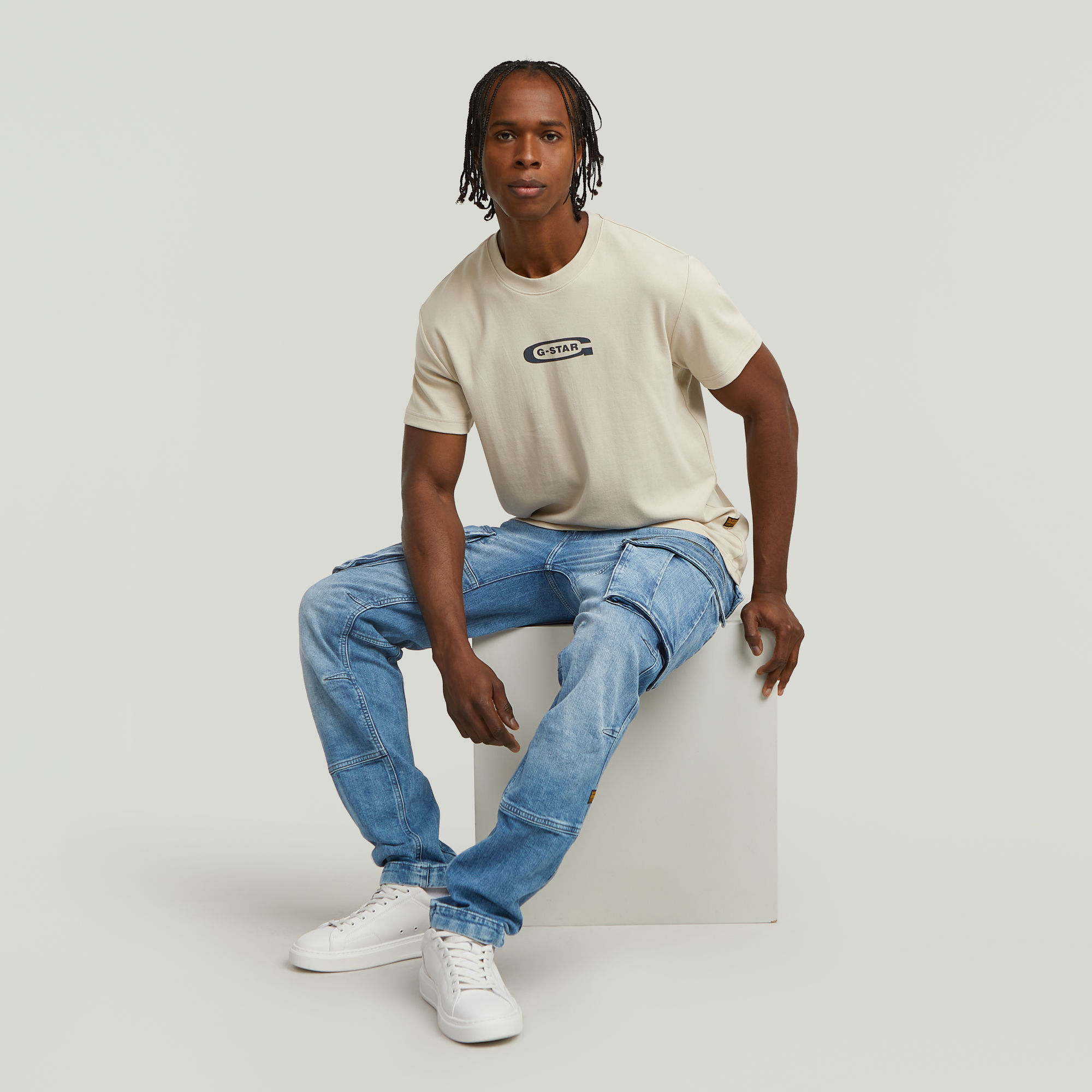 G-Star RAW Rovic Zip 3D Regular Tapered Denim Midden blauw Heren