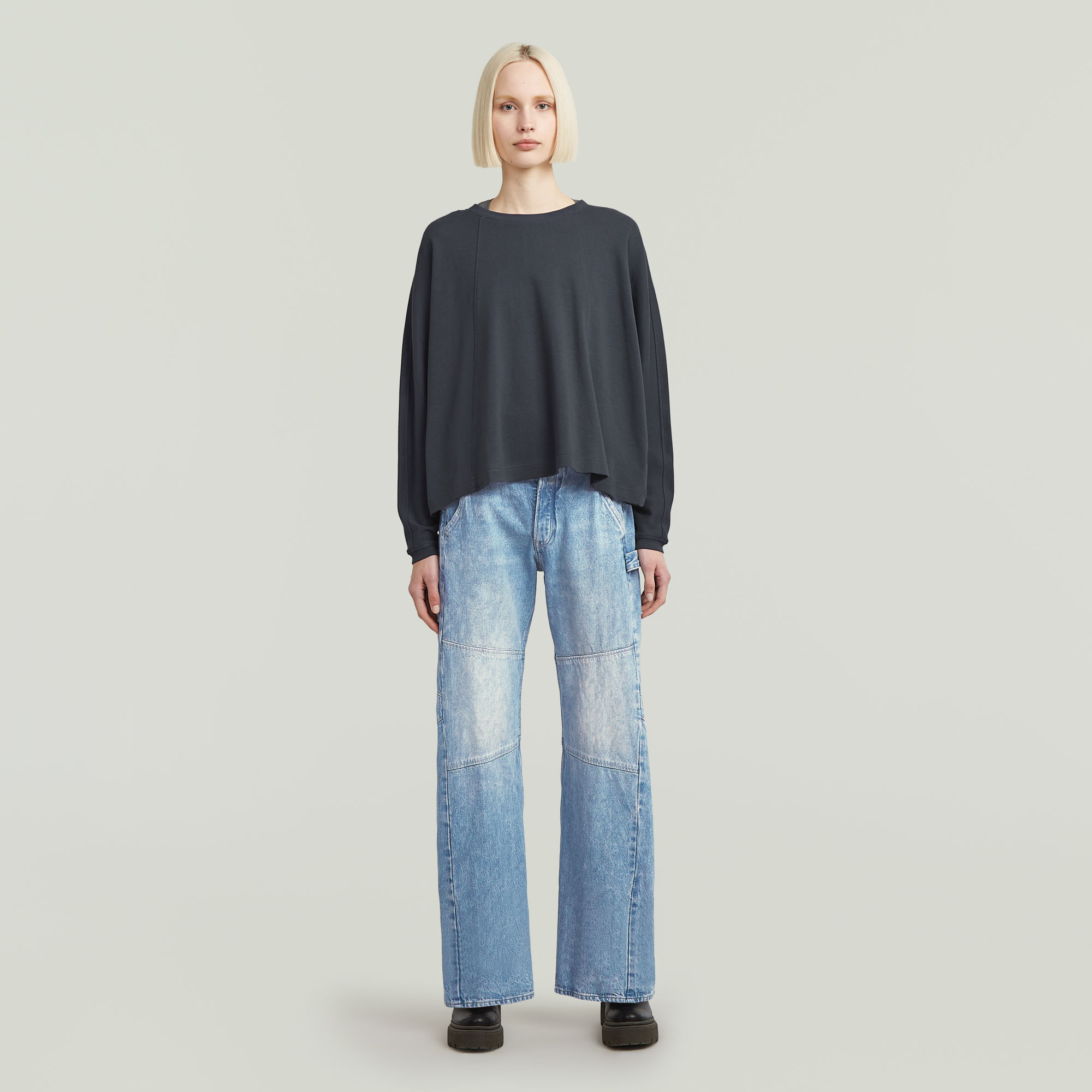 G-Star RAW A Line Oversized T-shirt Donkerblauw Dames