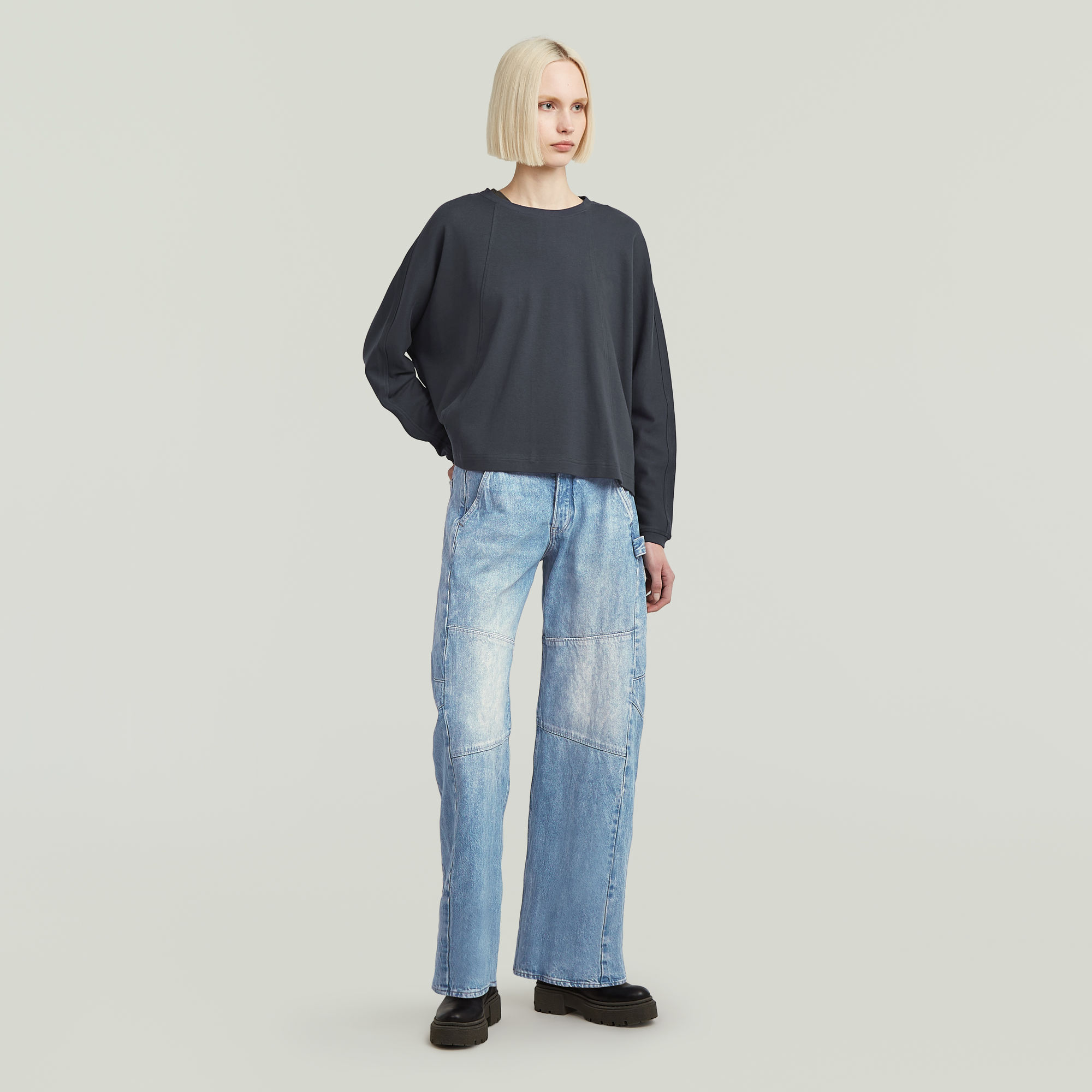 G-Star RAW A Line Oversized T-shirt Donkerblauw Dames
