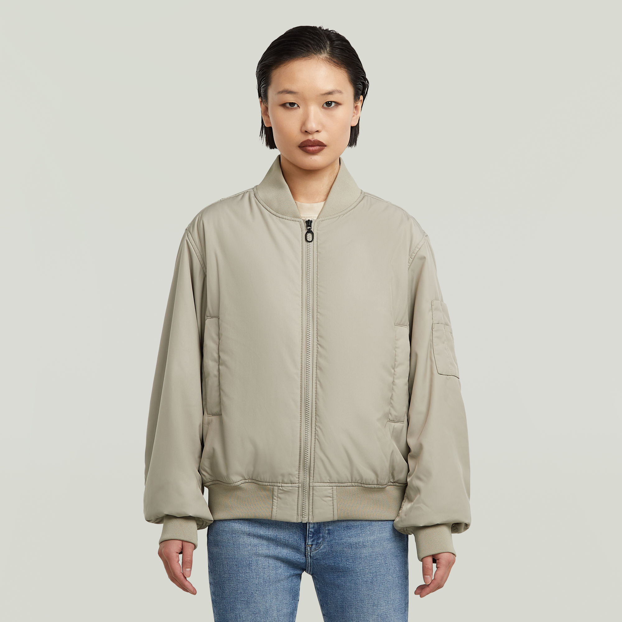 

Bomberjack Gewatteerd - Beige - Dames